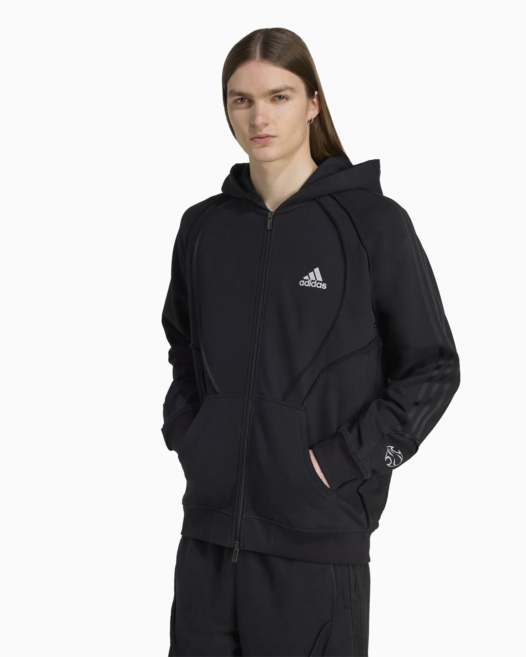 adidas Adilenium Adilenium Teamgeist Relaxed Herren-Sweatshirt mit Reißverschluss - Image 3