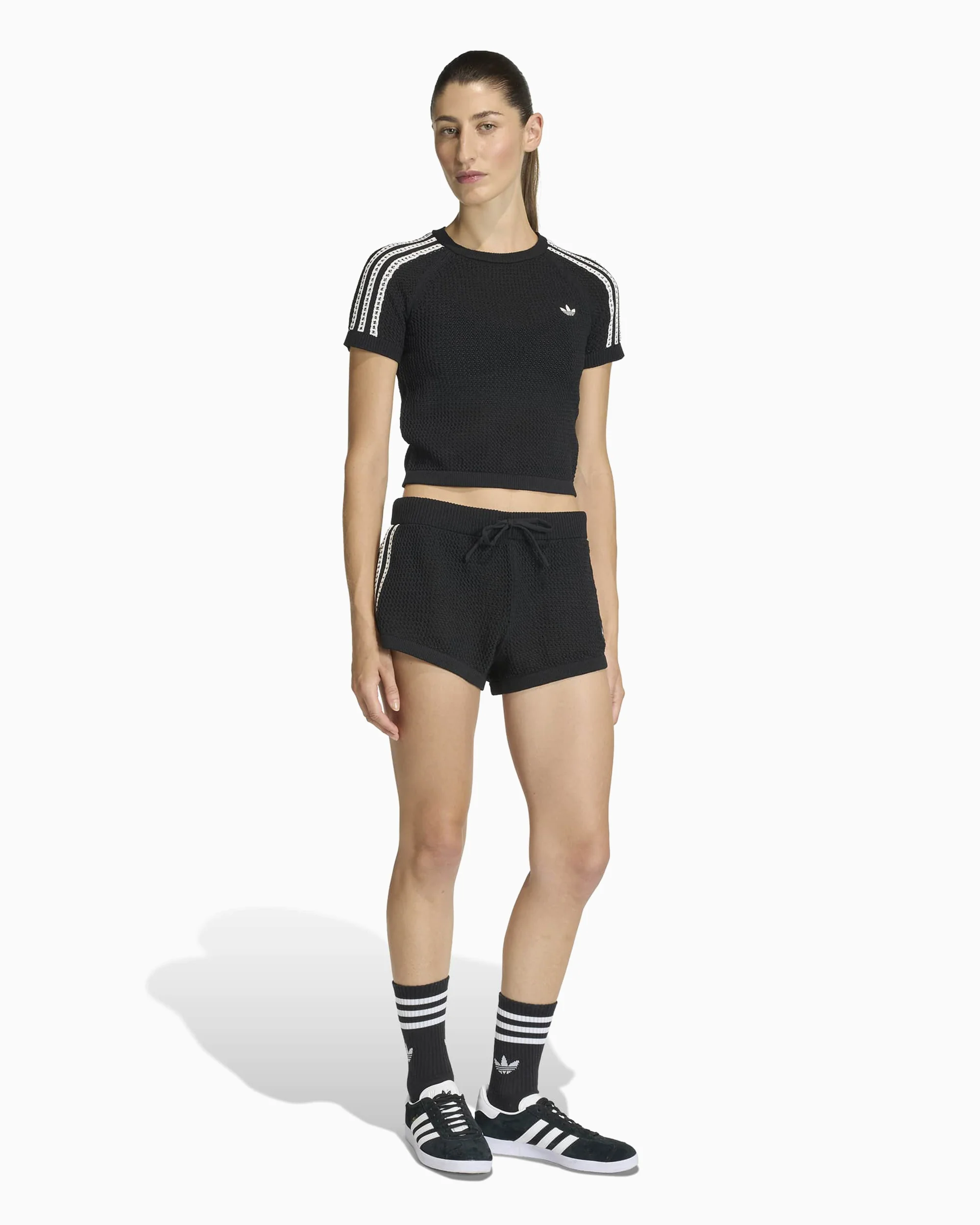 adidas Originals Cali Crochet Crop Damen-T-Shirt - Image 2