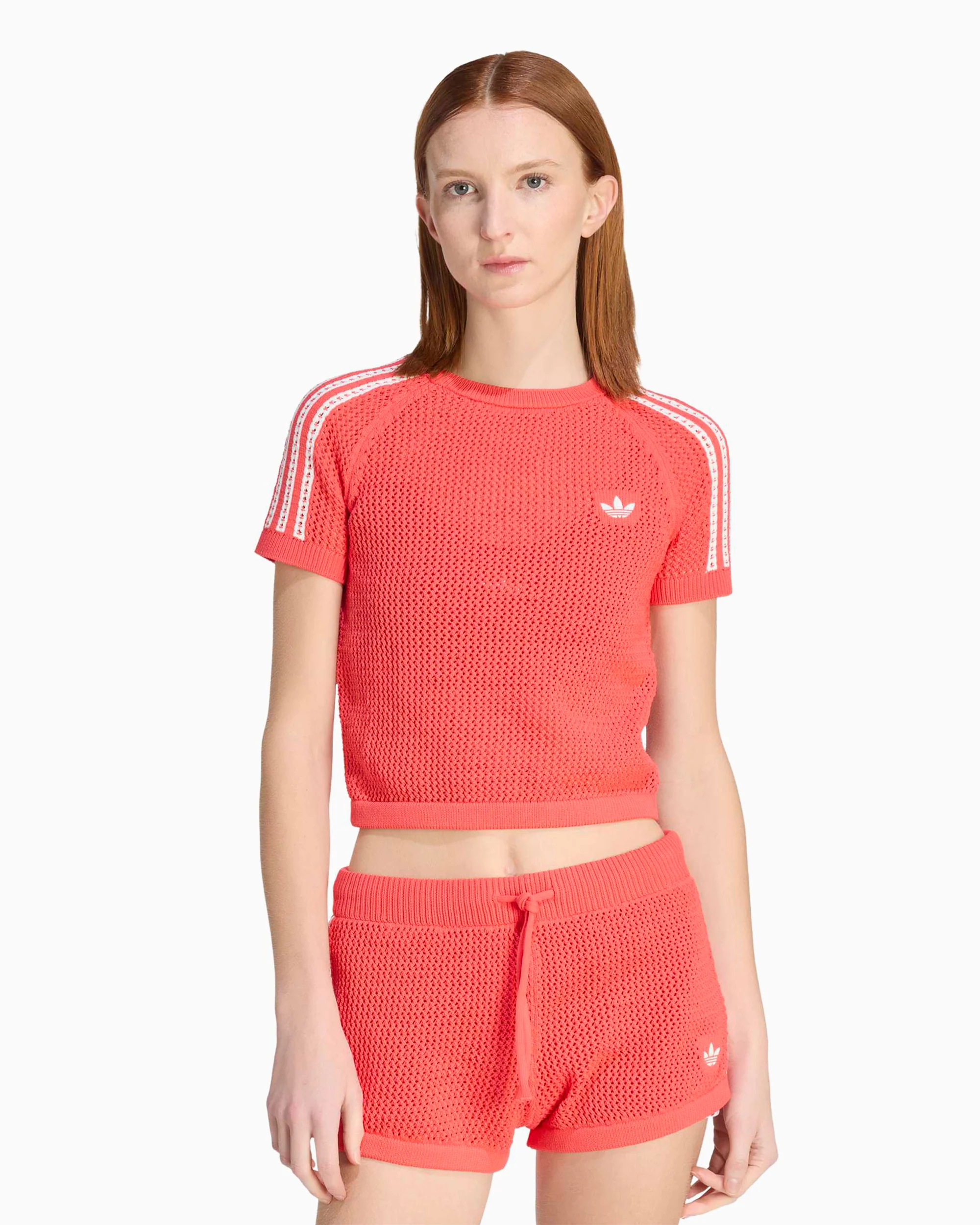 adidas Originals Cali Crochet Crop Damen-T-Shirt