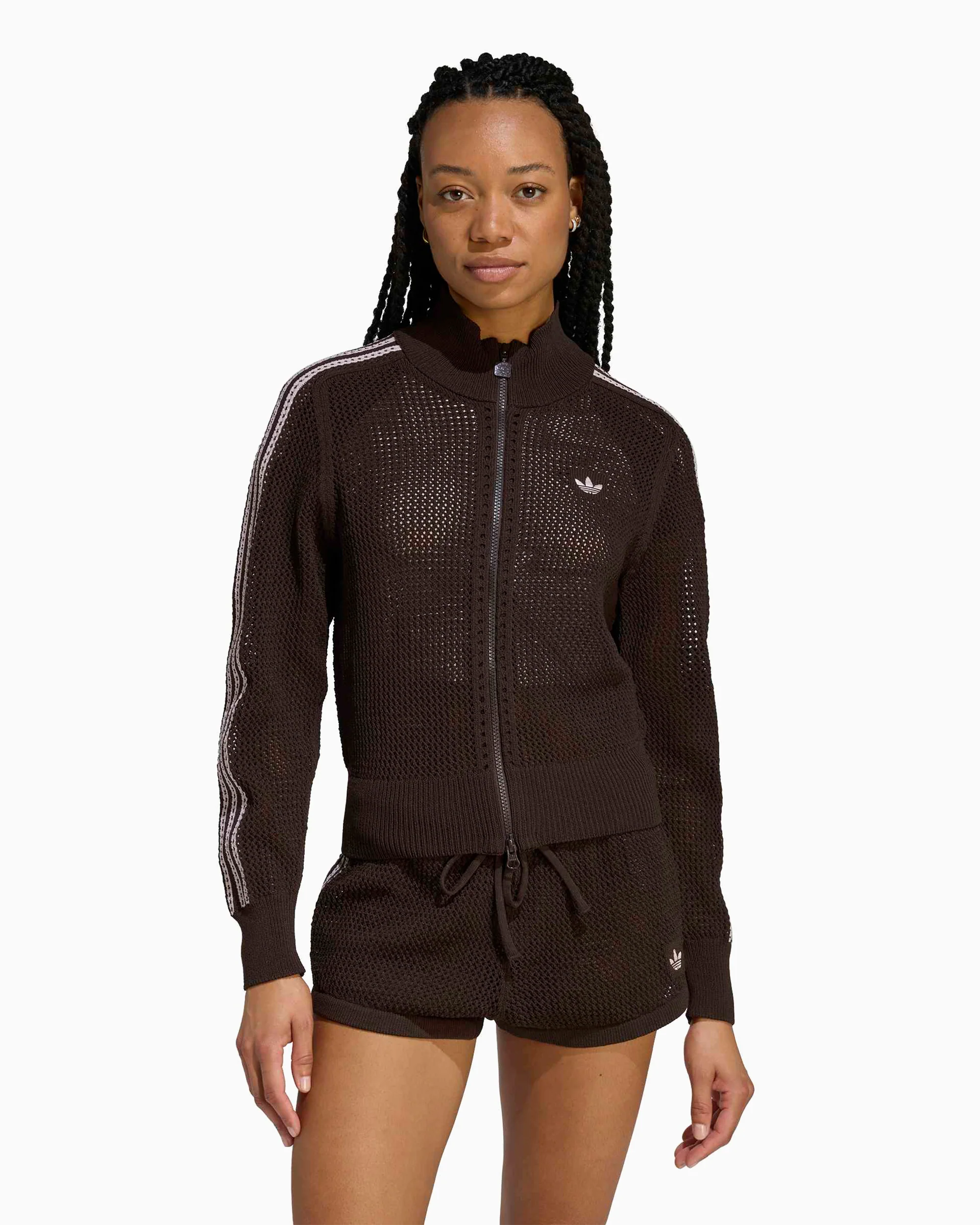 adidas Originals Firebird Knitted Crochet Slim Damen-Trainingsjacke