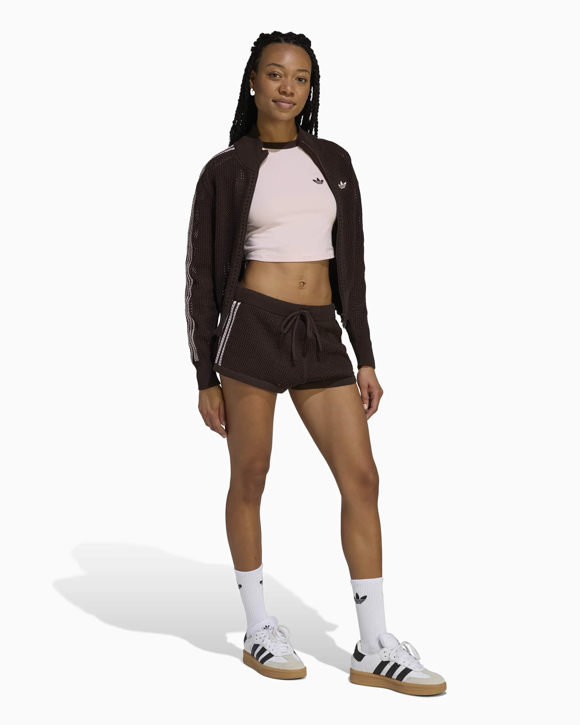 adidas Originals Firebird Knitted Crochet Slim Damen-Trainingsjacke - Image 2