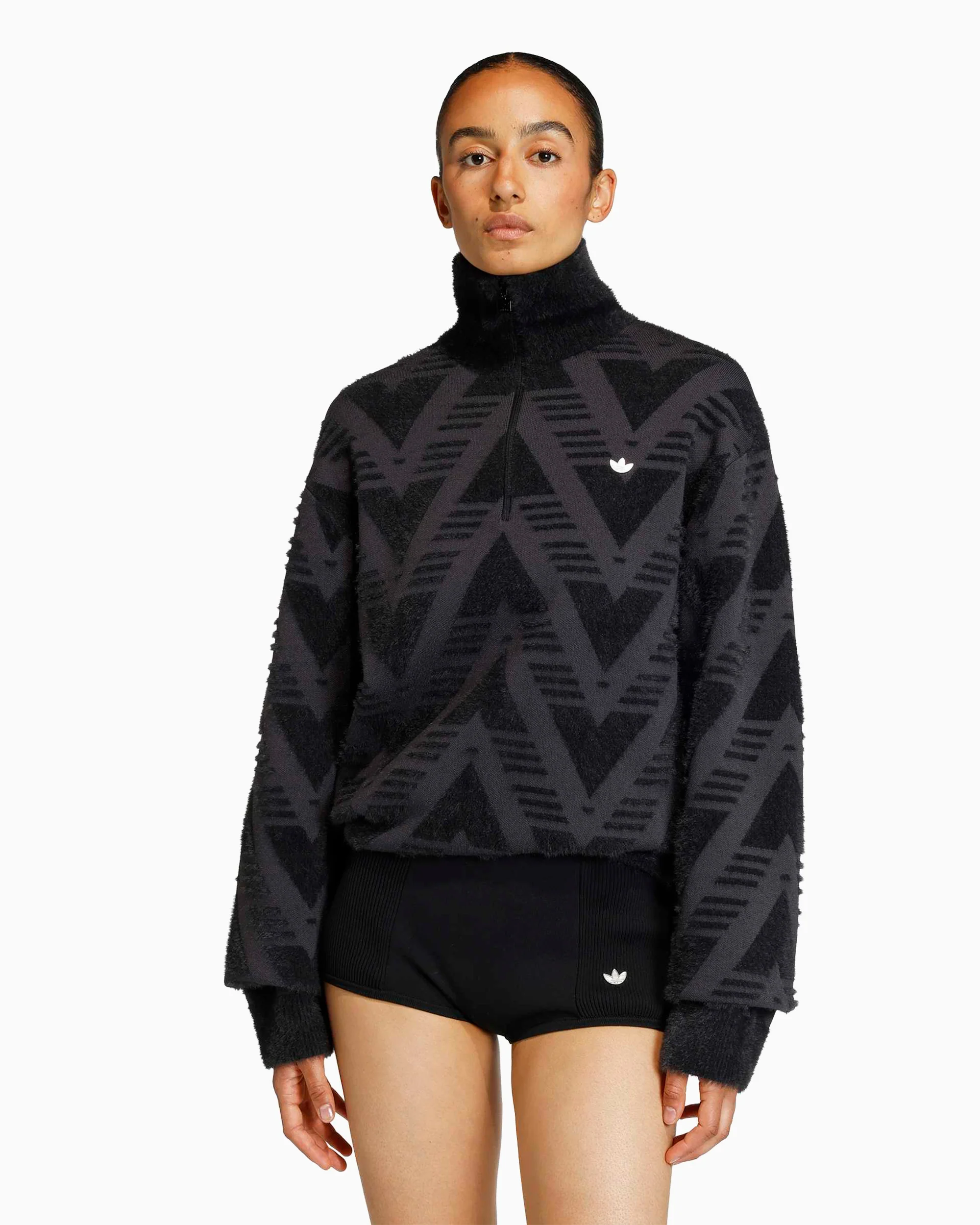 adidas Originals Knitted Half-Zipped Relaxed Damen-Pullover