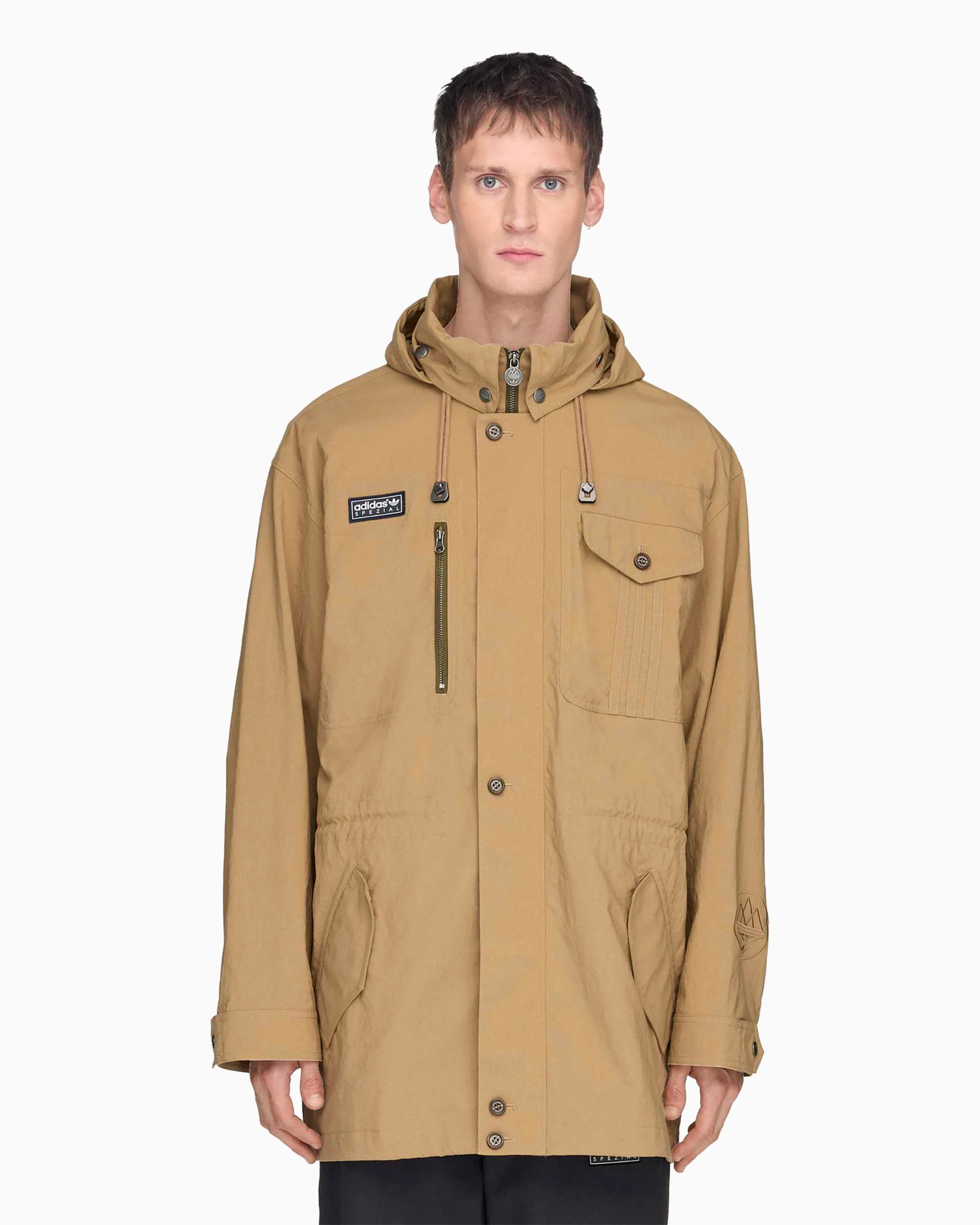adidas Originals SPZL Parka Longridge Herren-Leichte Jacke mit Logo - Image 3