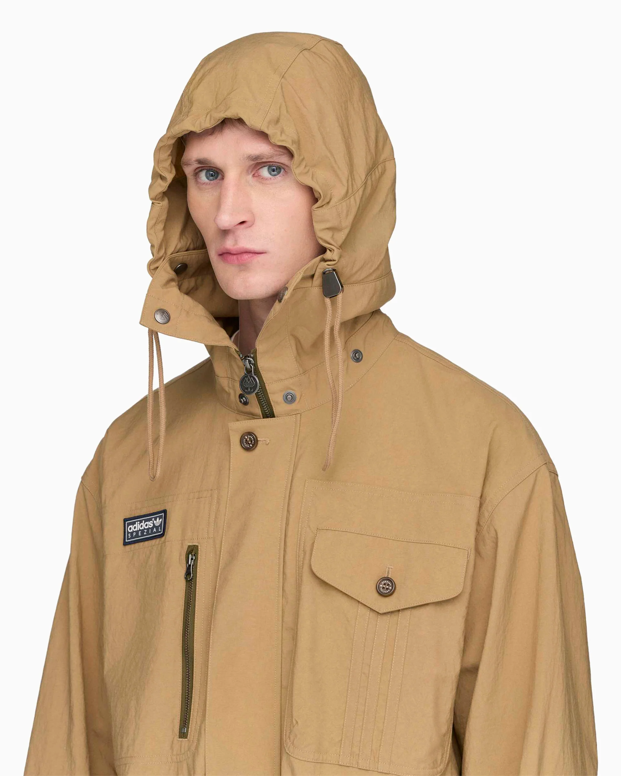 adidas Originals SPZL Parka Longridge Herren-Leichte Jacke mit Logo - Image 5