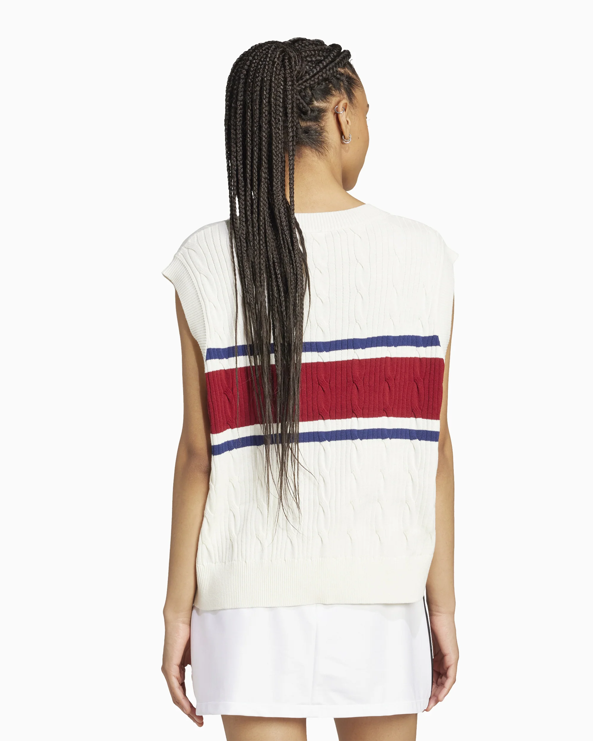 Adidas Originals Retro Sports Cricket-Inspired Women's Vest Damen-Weste - Image 3