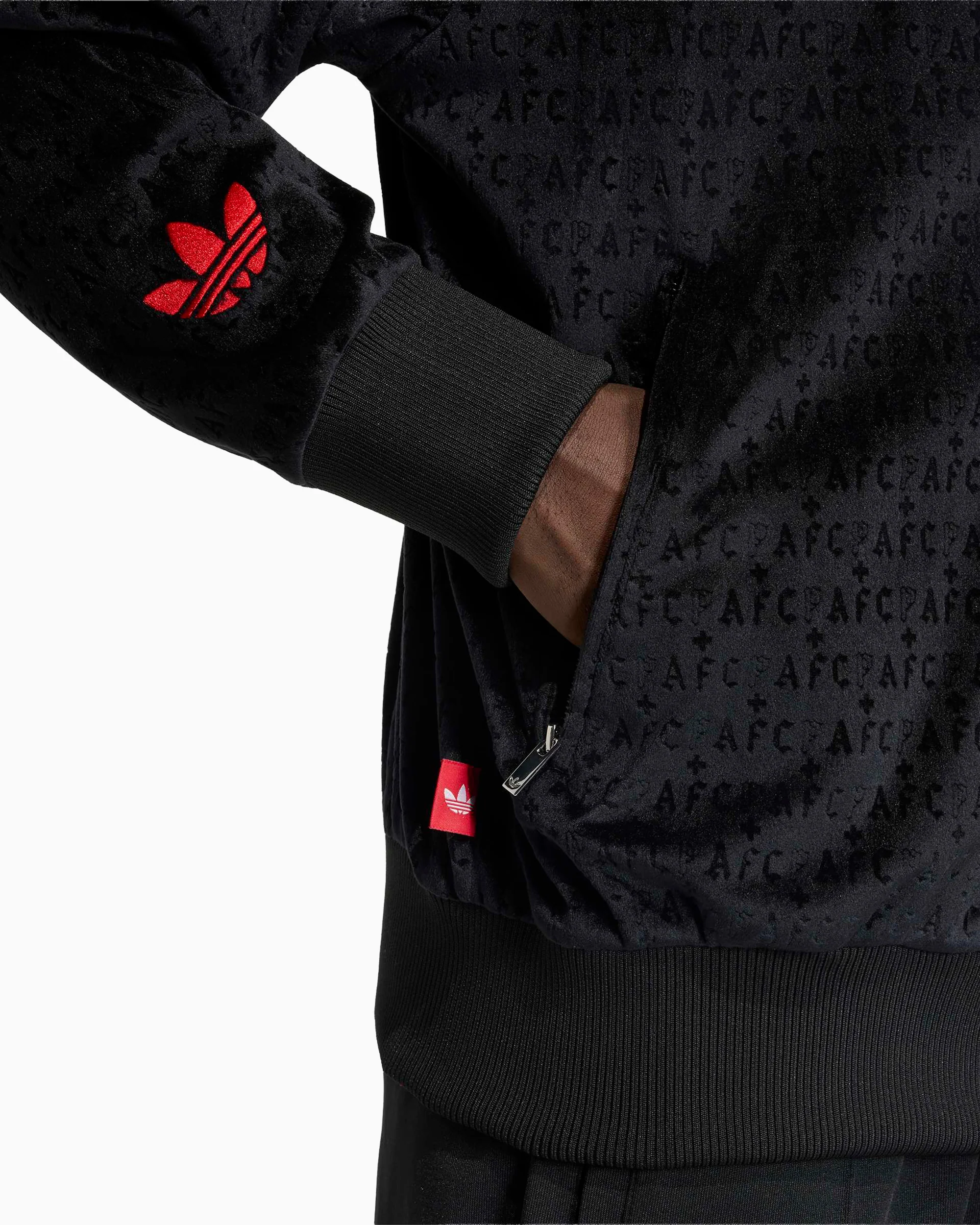 adidas Originals x Arsenal FC x Places+Faces 25/26 Herren-Sweatshirt mit Reißverschluss mit bestickt - Image 4