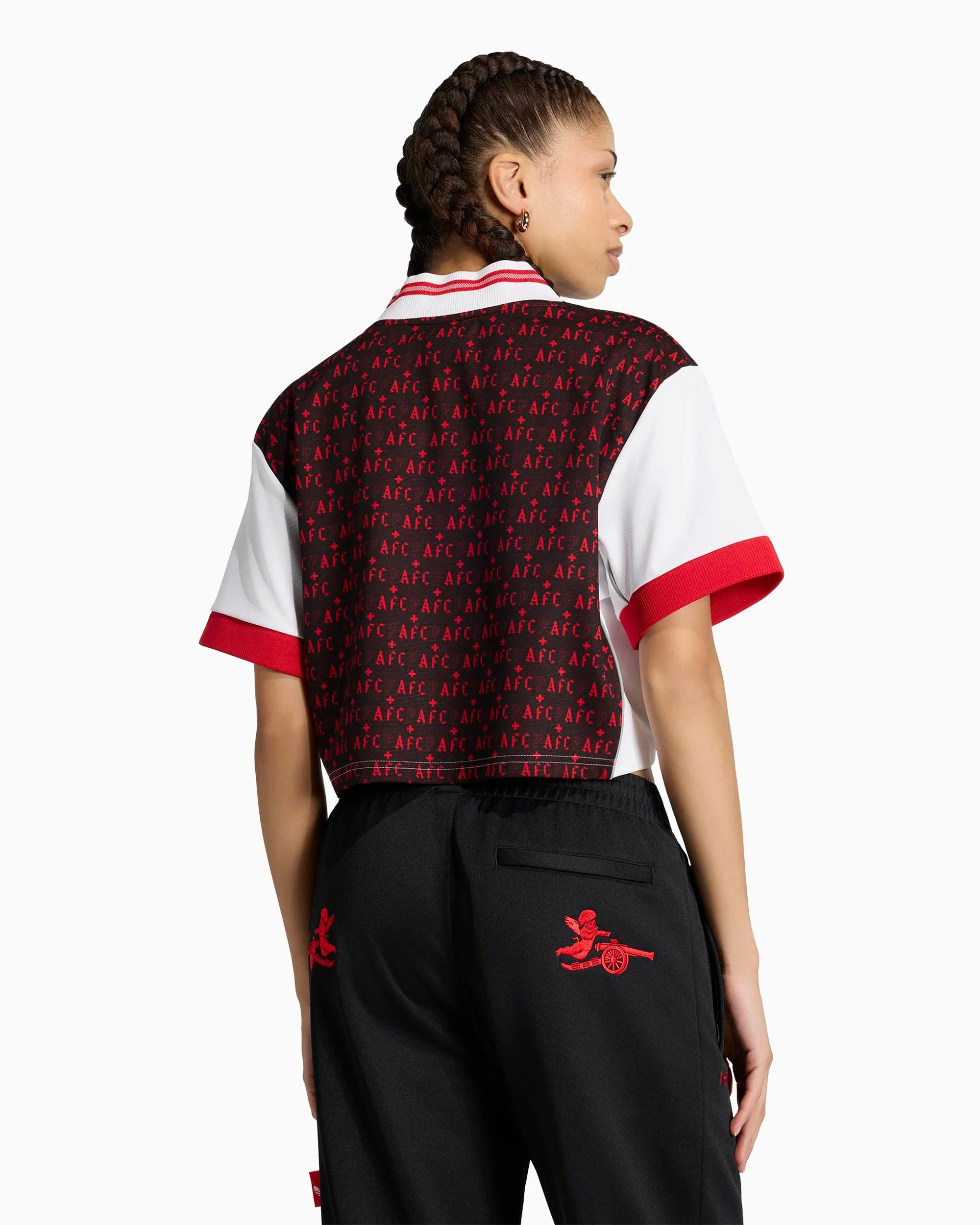 adidas Originals x Arsenal FC x Places+Faces 25/26 Crop Damen-Jersey T-Shirt mit Logo - Image 3