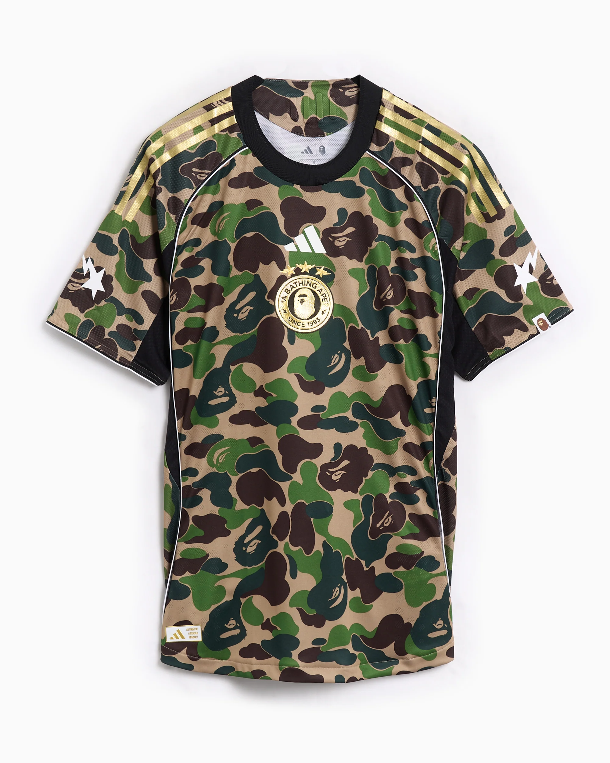 adidas Originals x BAPE Football Slim Herren-Jersey T-Shirt mit Grafik