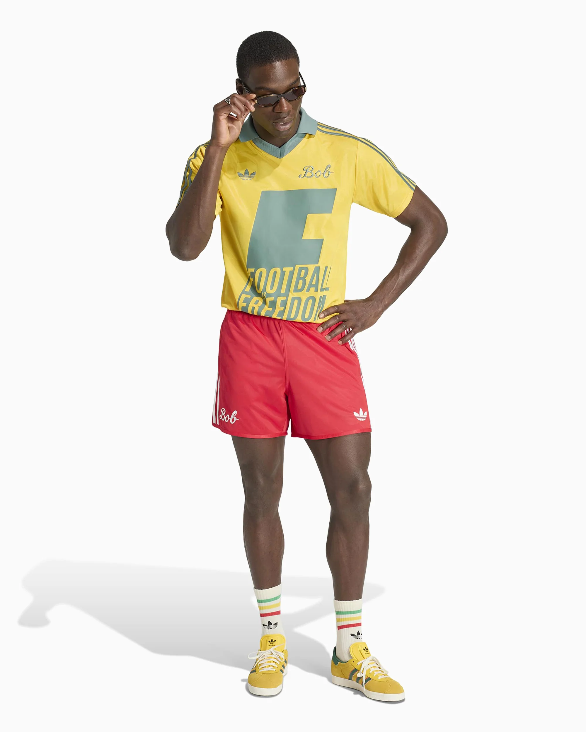 adidas Originals x Bob Marley Jacquard Herren-Jersey T-Shirt mit Grafik - Image 2