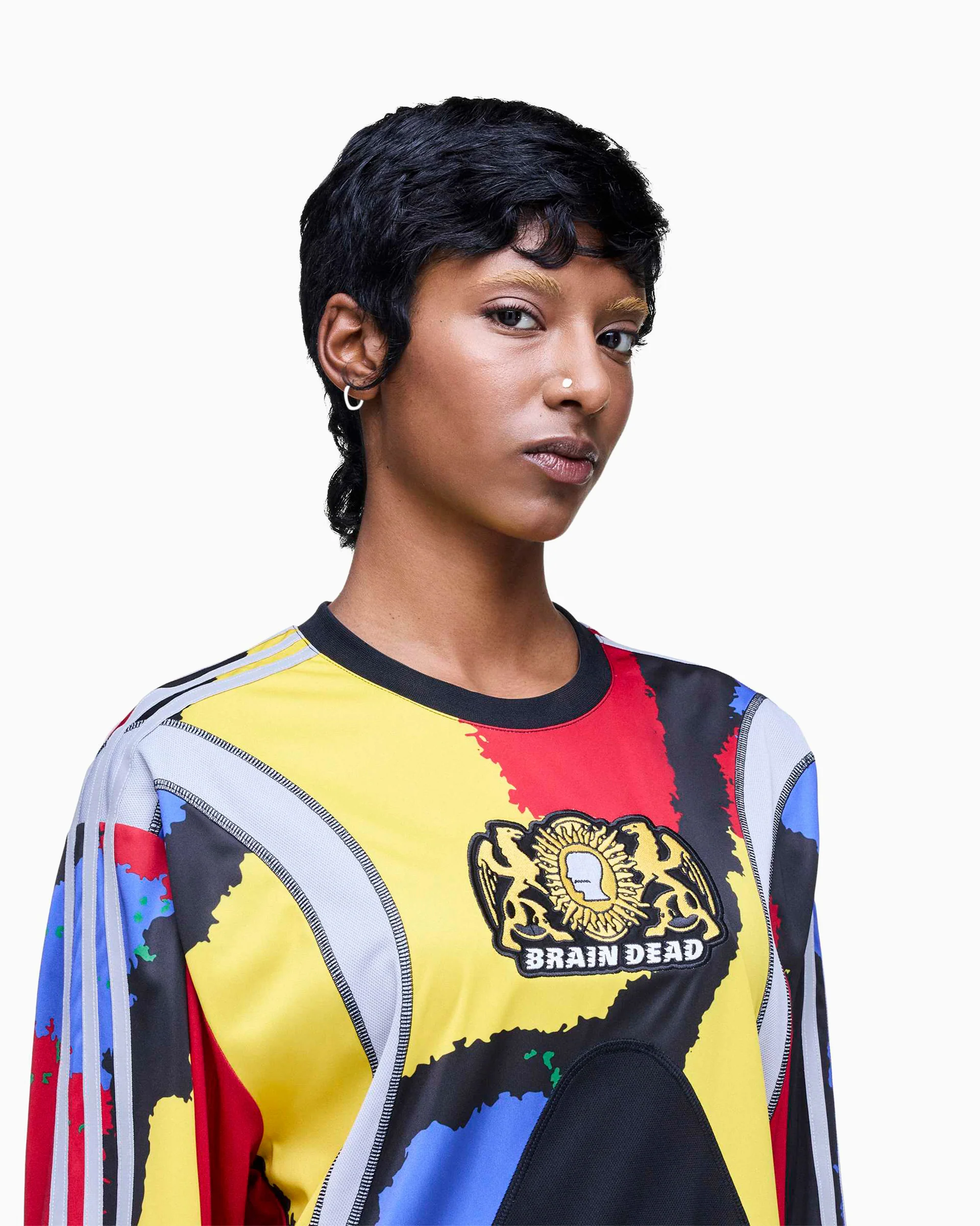 adidas Originals x Brain Dead Relaxed Unisex Jersey T-Shirt mit Grafik und mit langen Ärmeln - Image 7