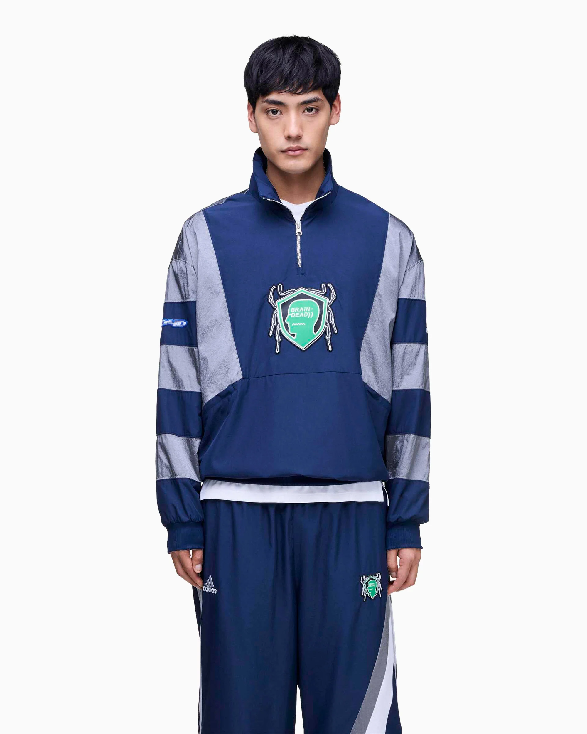 adidas Originals x Brain Dead Herren-Sweatshirt mit halbem Reißverschluss - Image 4