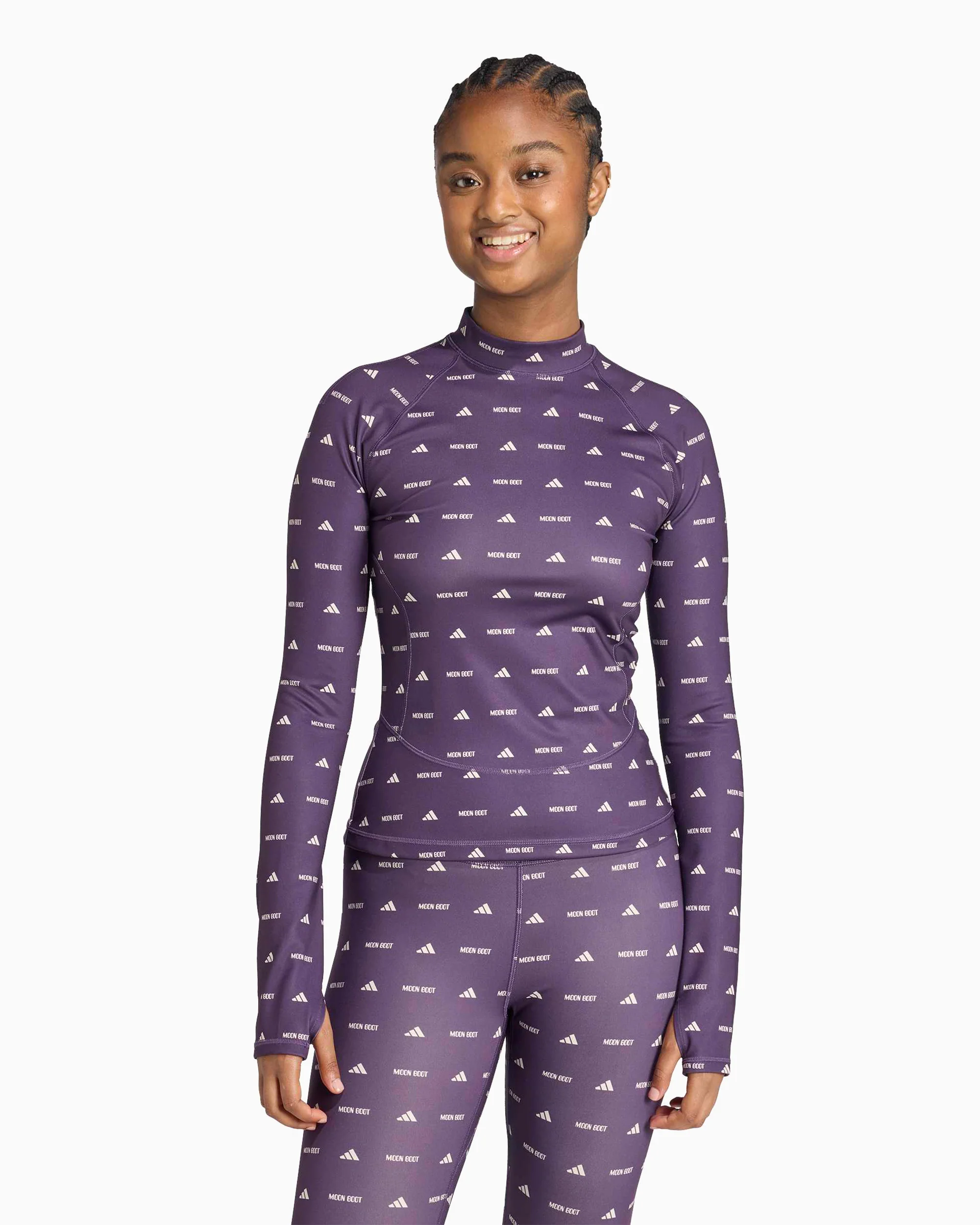 adidas Originals x Moon Boot Slim Damen-T-Shirt mit Logo und mit langen Ärmeln - Image 3