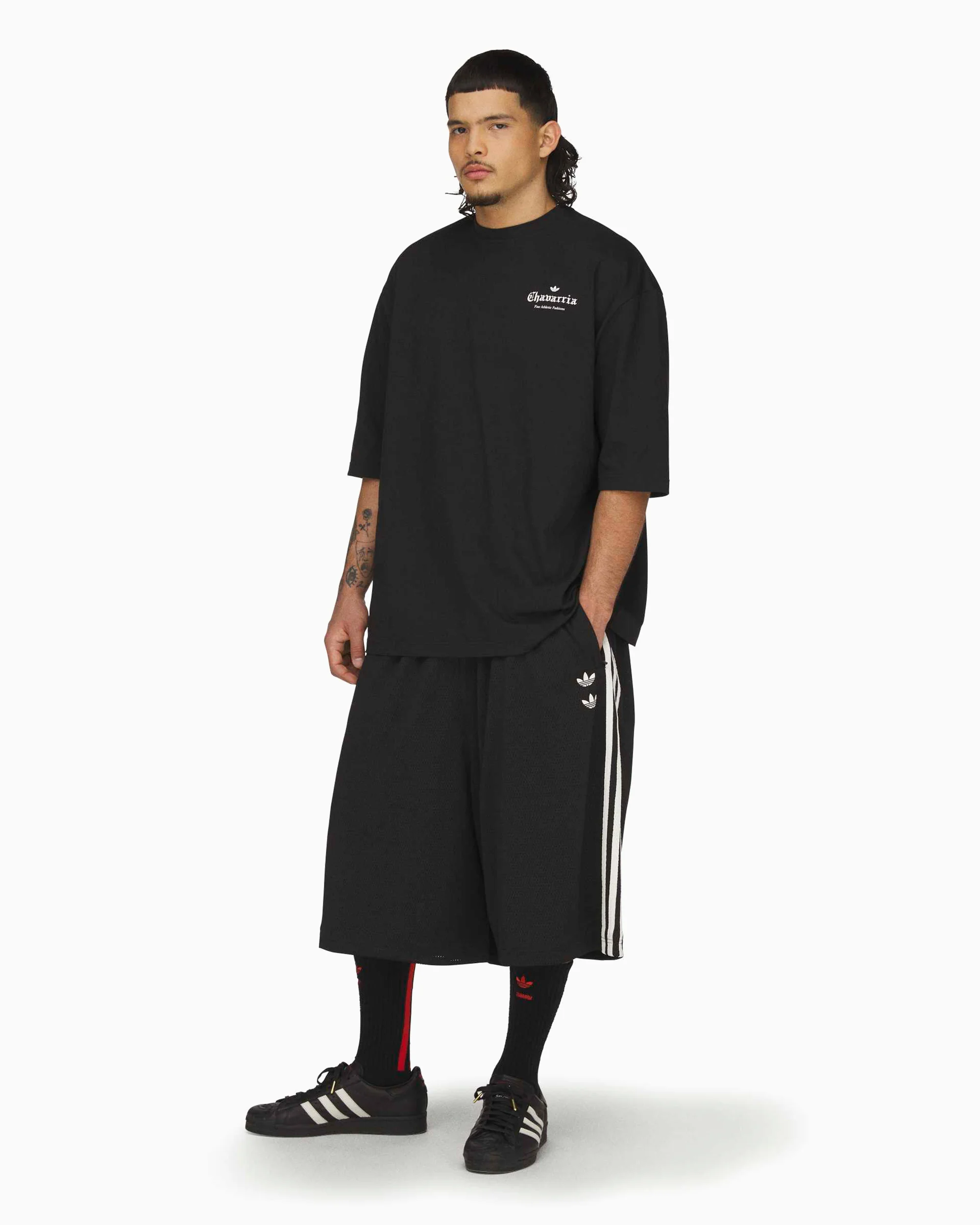 adidas Originals x Willy Chavarria Oversize Herren-T-Shirt mit Logo und mit halblangen Ärmeln - Image 4