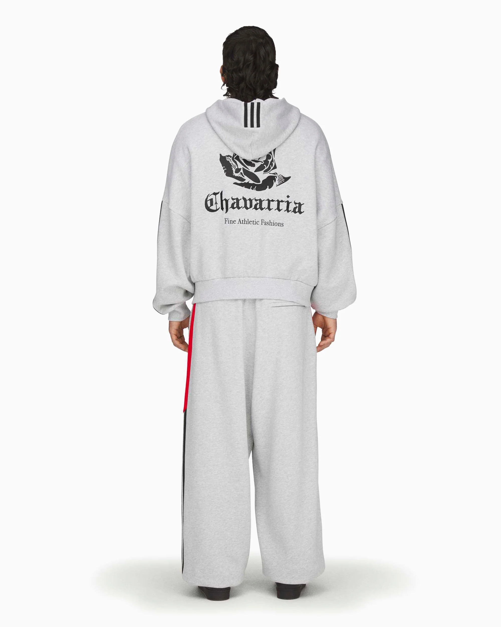 adidas Originals x Willy Chavarria Relaxed Herren-Sweatshirt mit Reißverschluss mit Logo - Image 2
