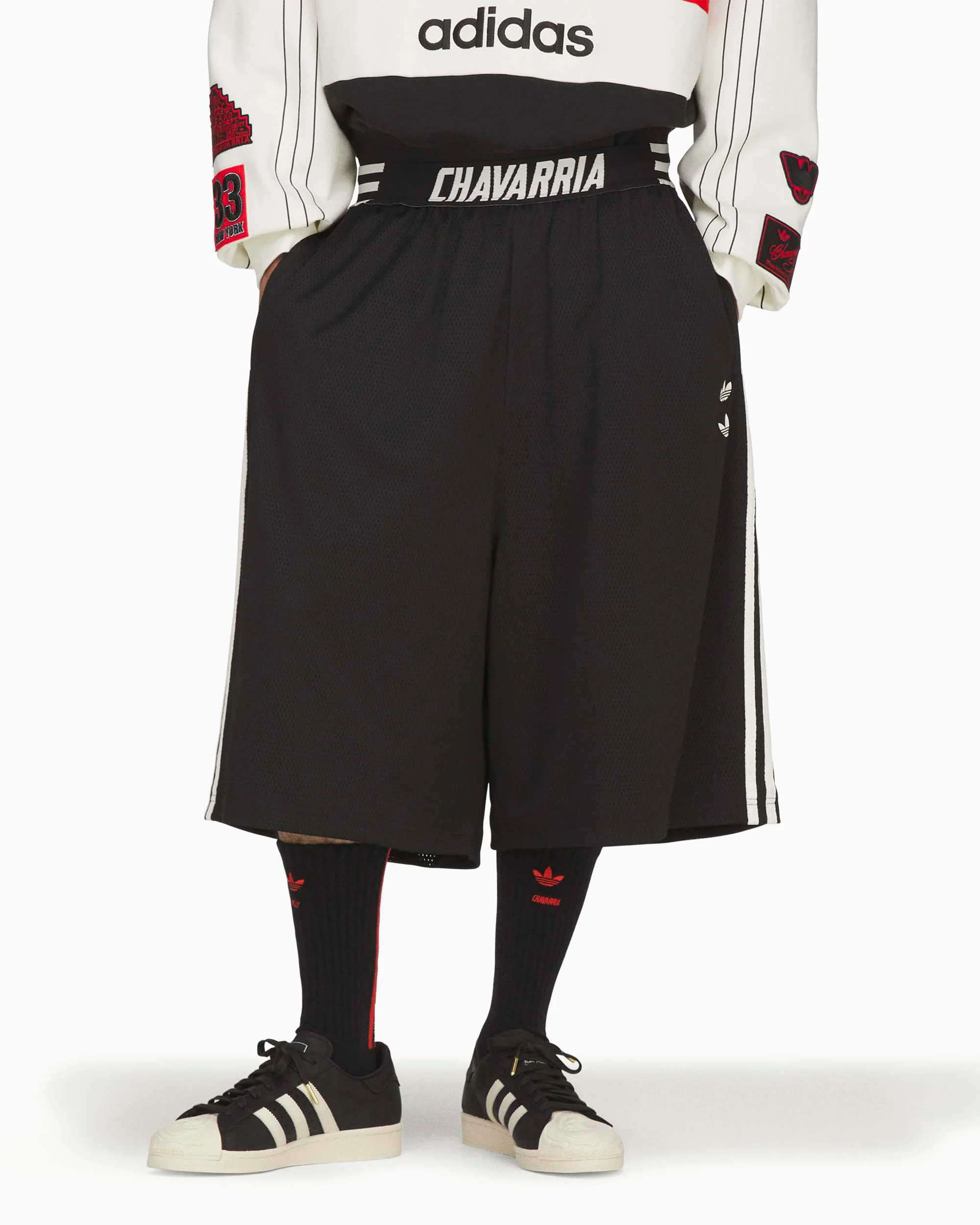 adidas Originals x Willy Chavarria Mesh Oversize Herren-Shorts - Image 2