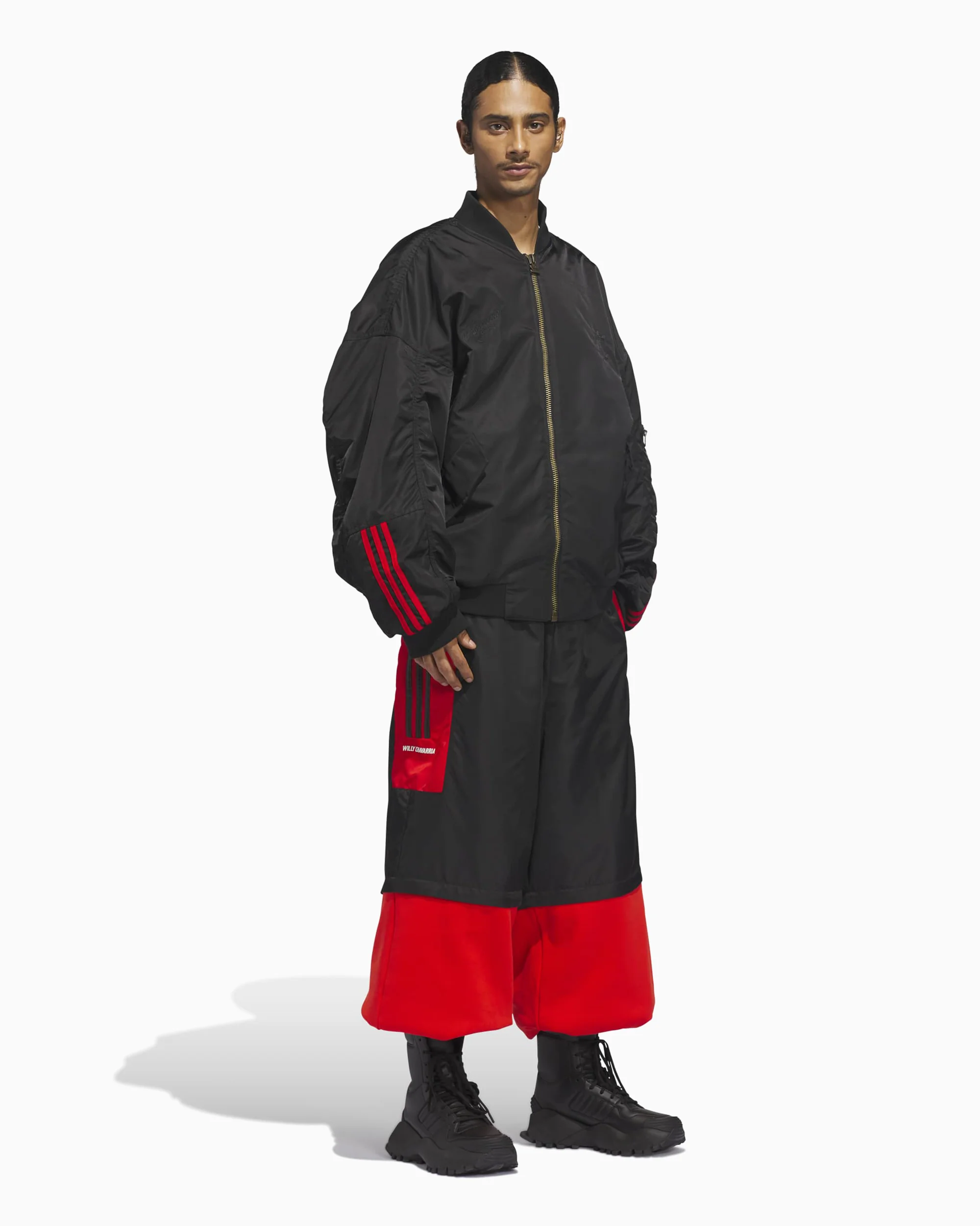 adidas Originals x Willy Chavarria Satin Relaxed Herren-Bomberjacke - Image 3