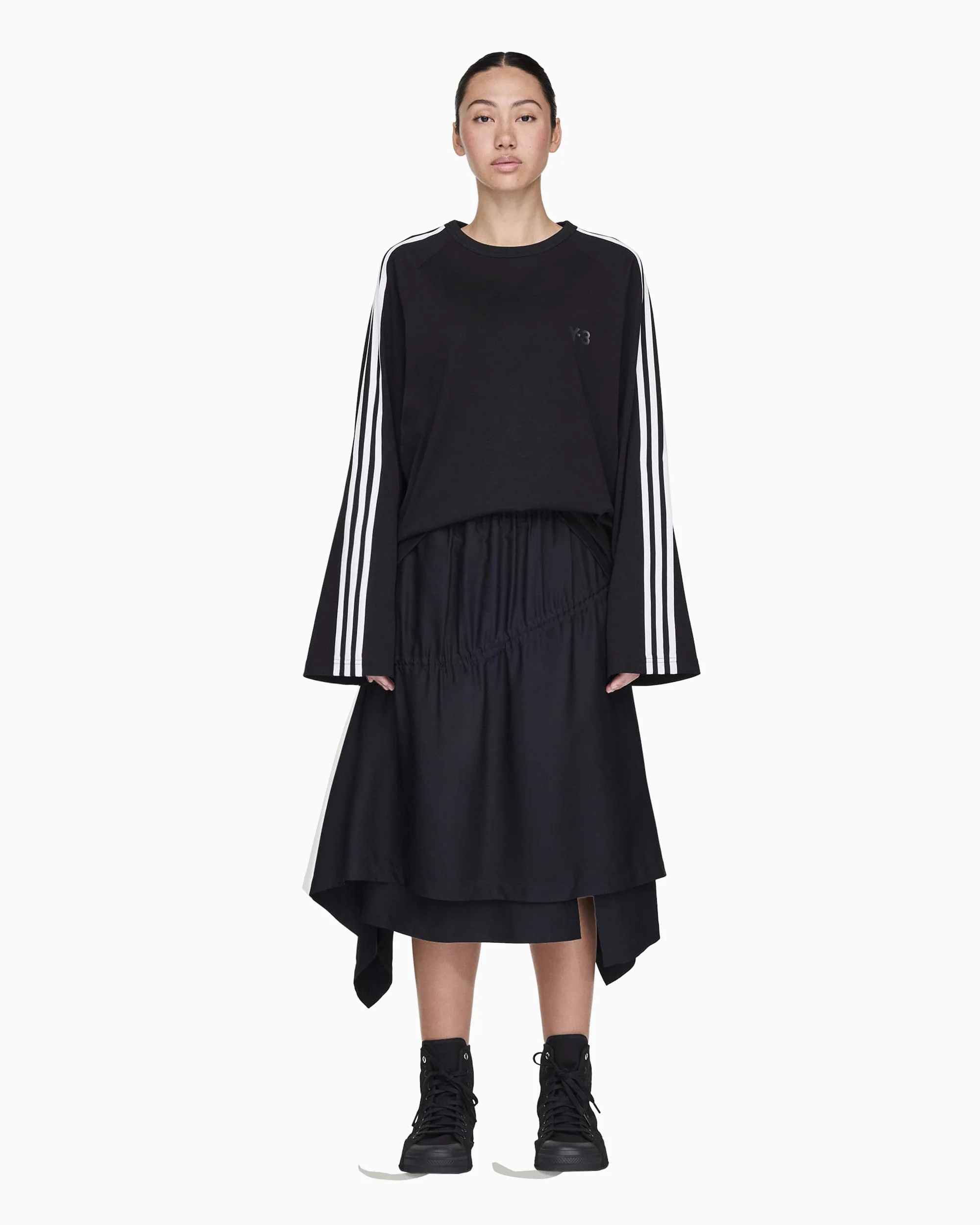 adidas Y-3 Wire Oversize Unisex T-Shirt mit langen Ärmeln - Image 3