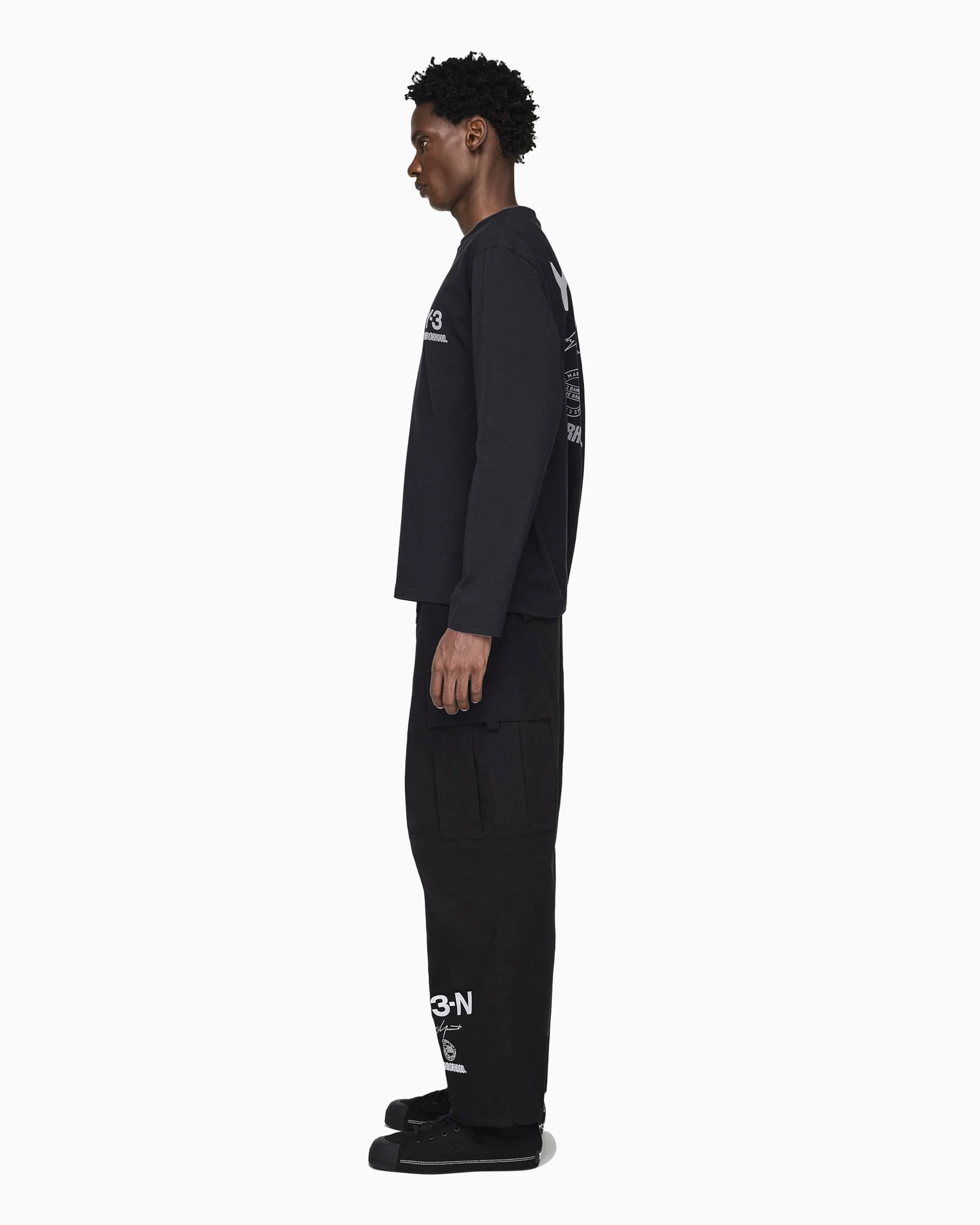 adidas Y-3 x Neighborhood Logo LS Relaxed Herren-T-Shirt mit langen Ärmeln - Image 4