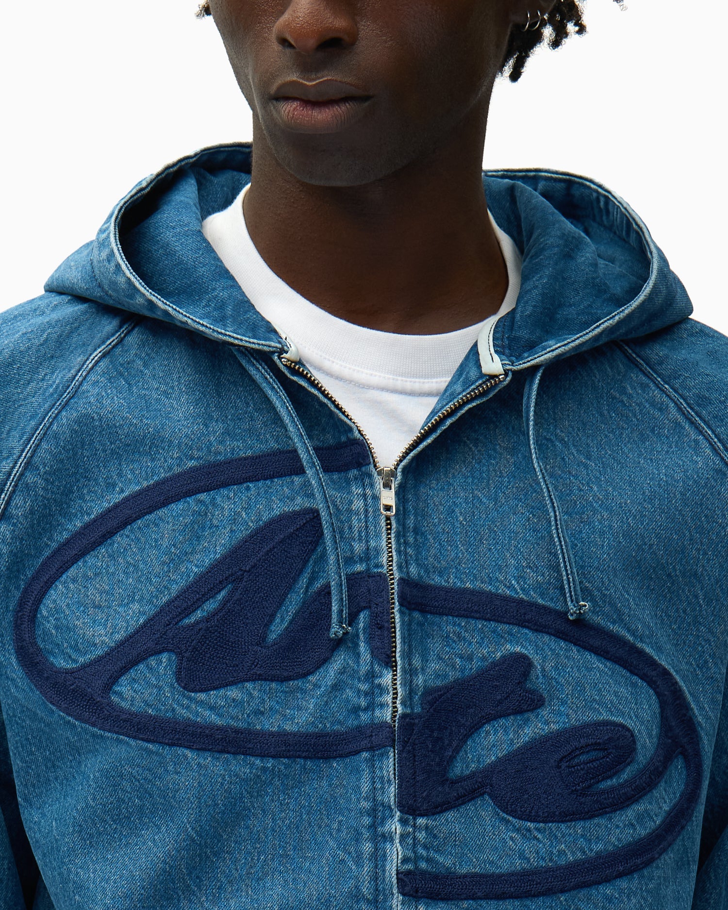 Arte Antwerp Split Logo Mit Kapuze Herren-Denimjacke - Image 4