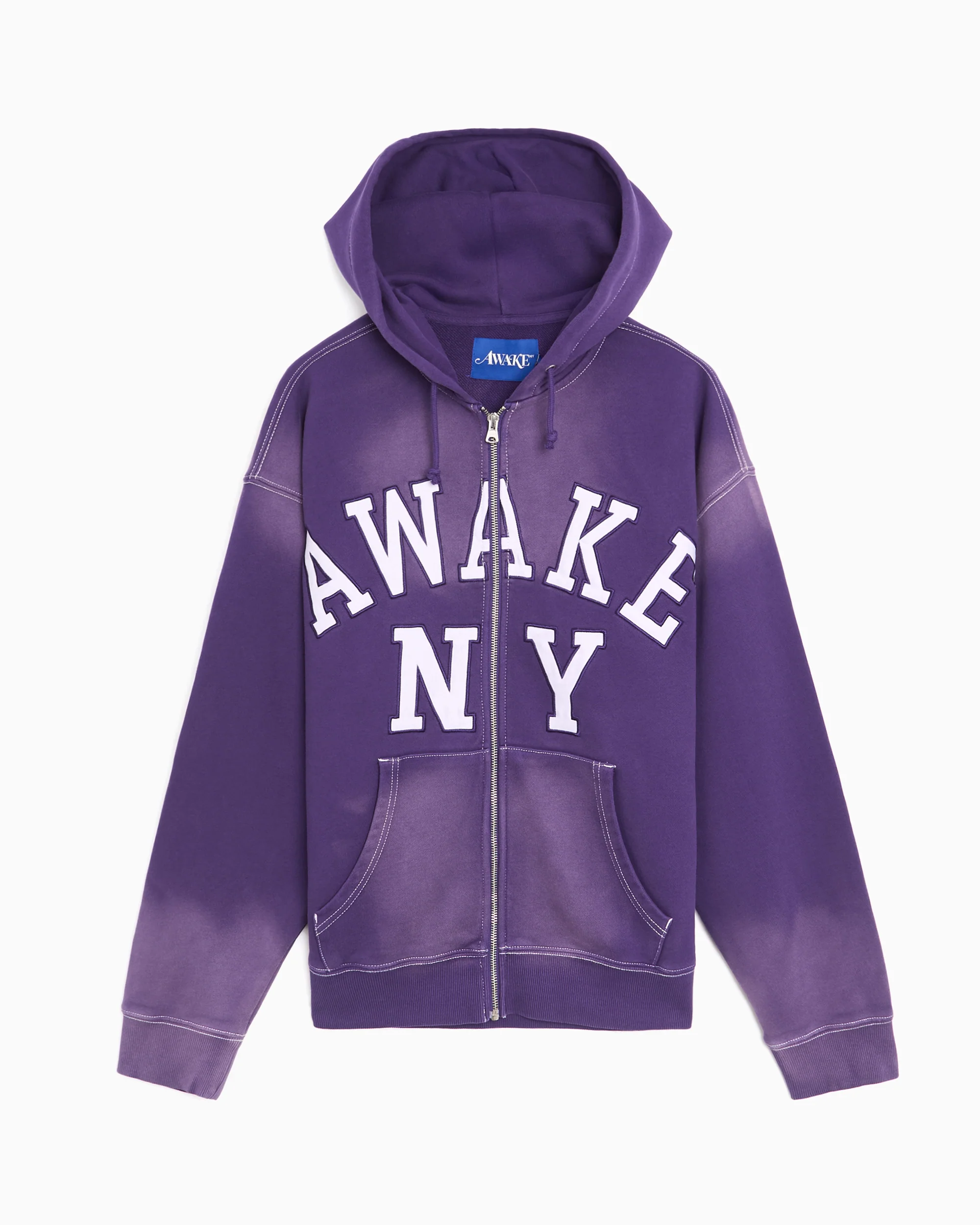 Awake NY Collegiate Relaxed Herren-Sweatshirt mit Reißverschluss mit Logo