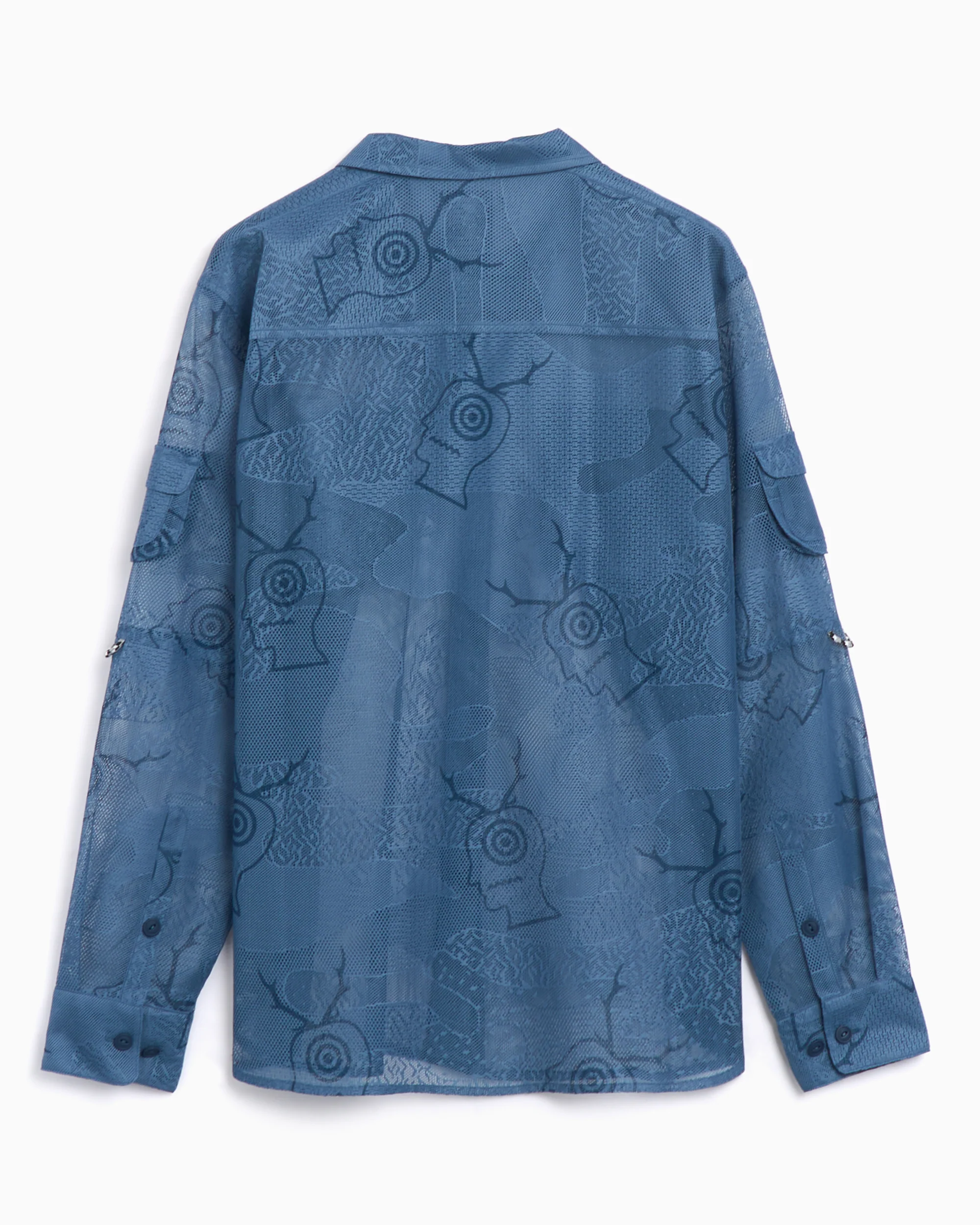 Brain Dead x South2 West8 Men's Engineered Mesh Fishing Shirt Relaxed Herren-Hemd - Image 4