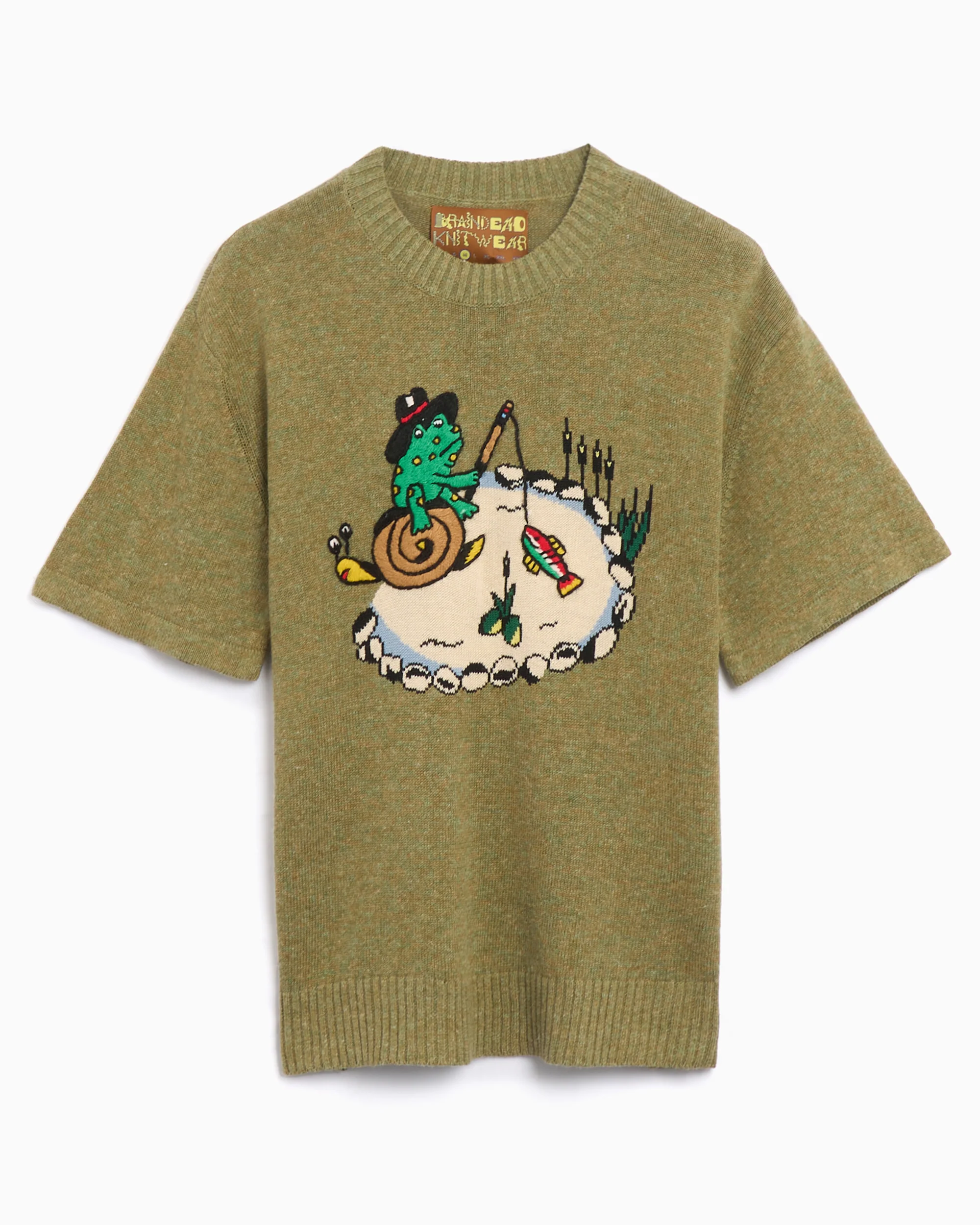 Brain Dead x South2 West8 Men's Short Sleeve Sweater Herren-Pullover