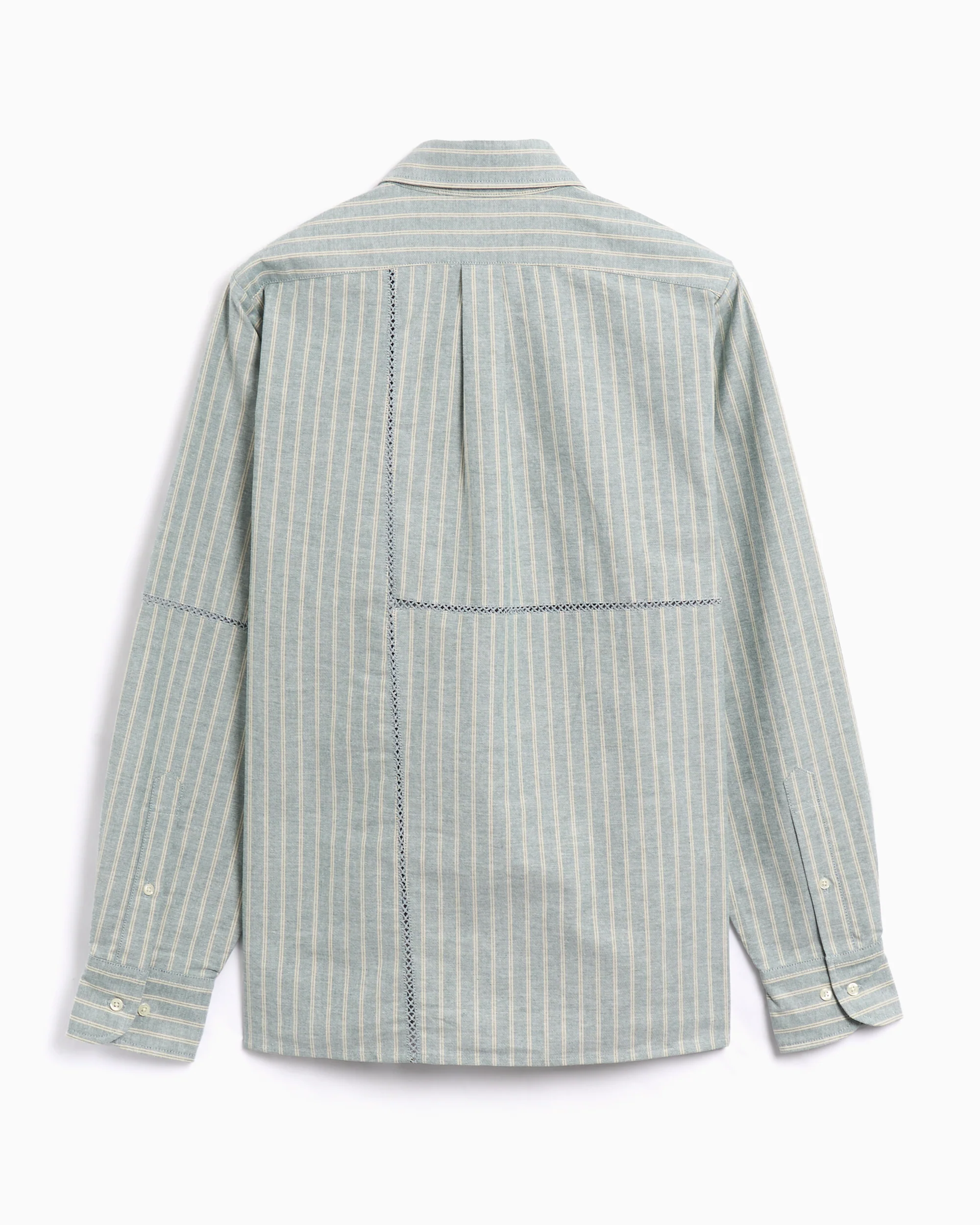 Brain Dead x Brooks Brothers Patchwork Oxford Herren-Hemd mit Streifen - Image 3