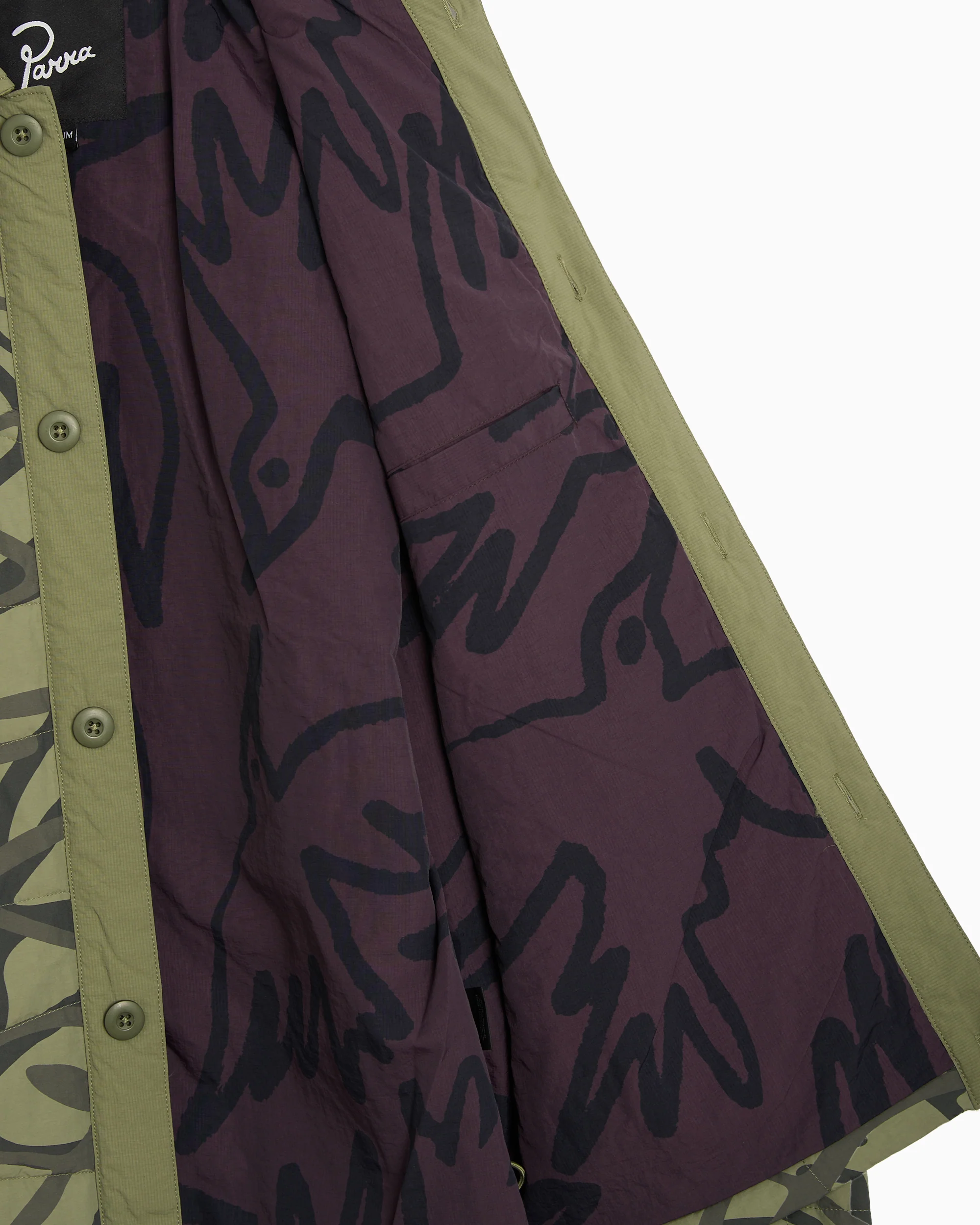 by Parra A Forest Boxy Herren-Steppjacke mit Grafik - Image 2