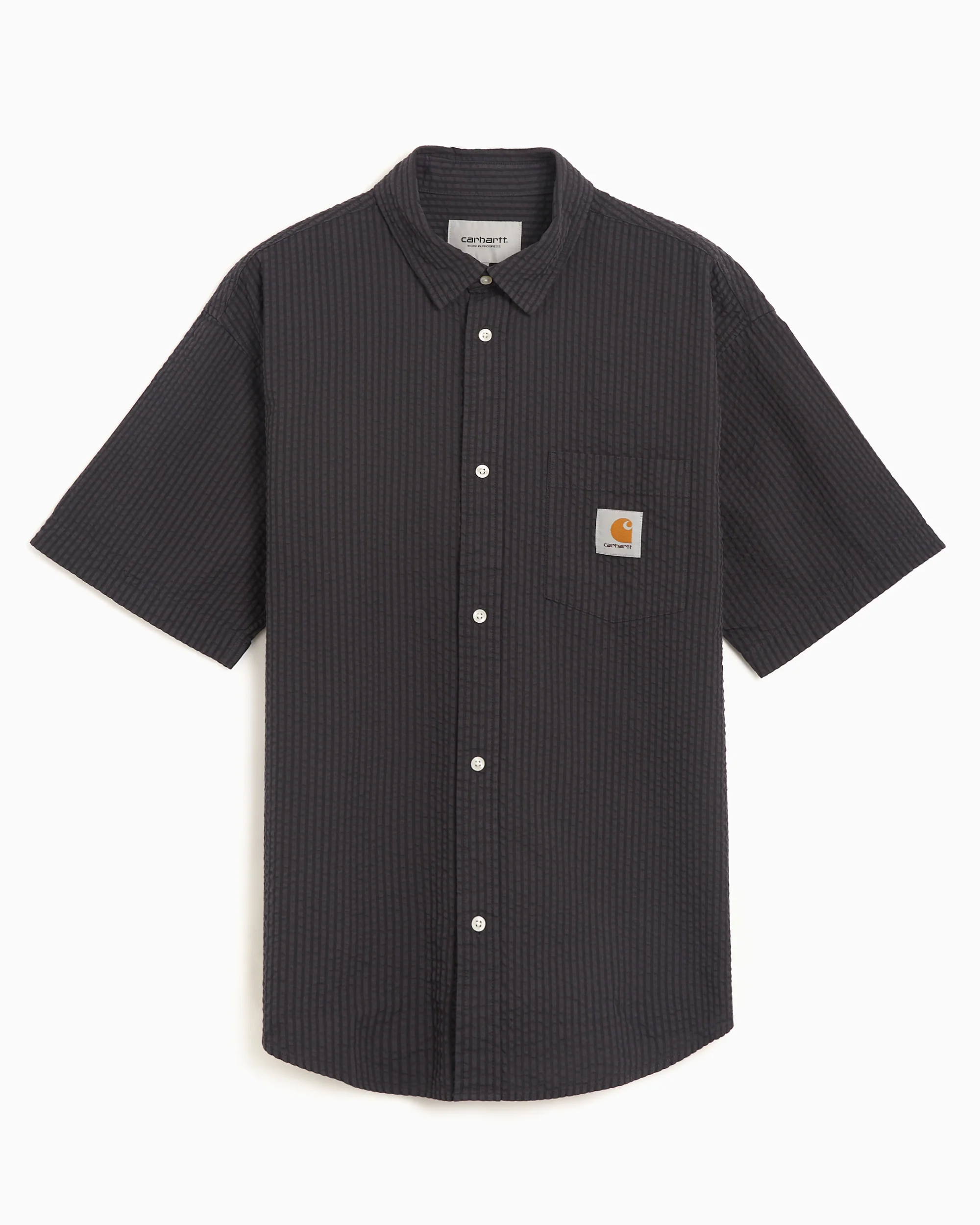 Carhartt WIP Toland Relaxed Herren-Hemd mit Streifen und mit kurzen Ärmeln