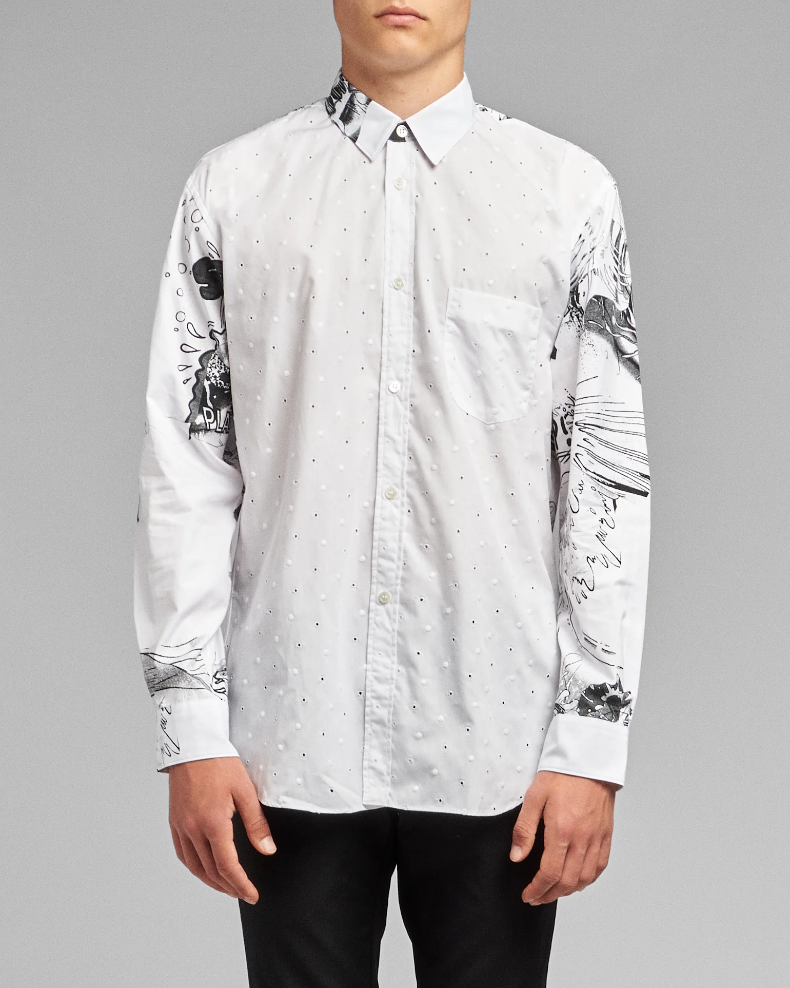 Comme Des Garçons Shirt x Christian Marclay Men's Woven Shirt Herren-Hemd - Image 3