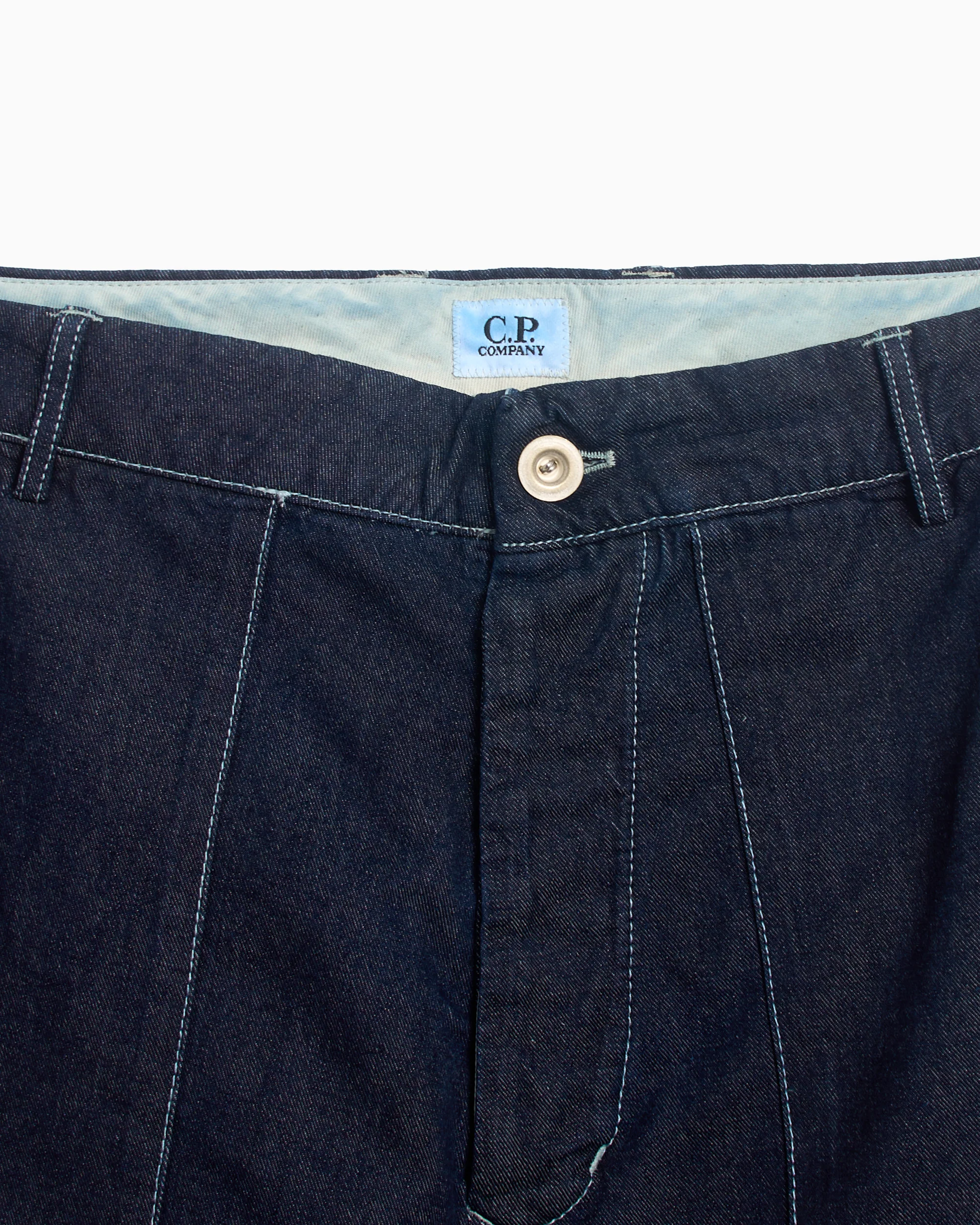 CP Company Men's Logo Patch Denim Shorts Herren-Shorts - Image 3