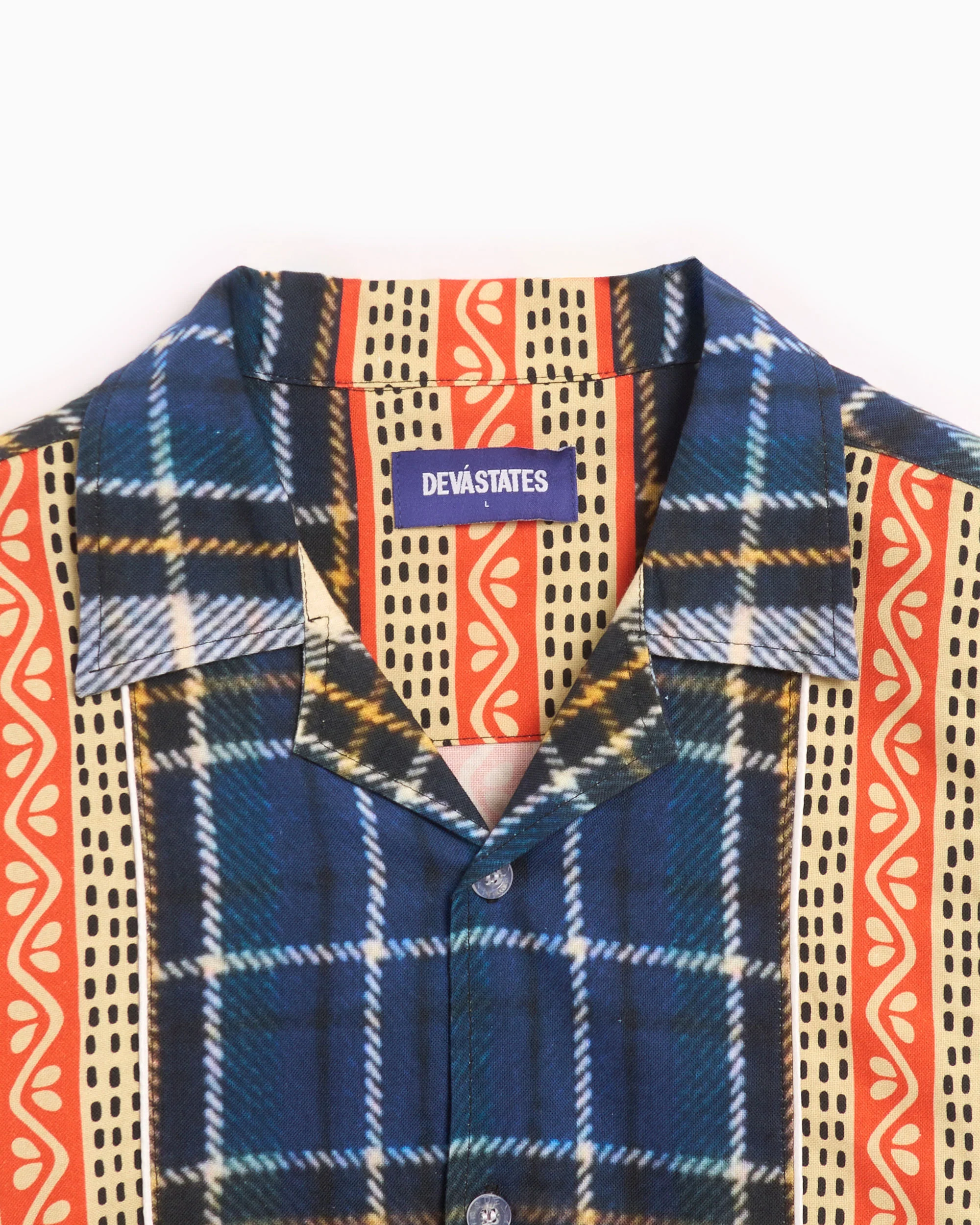 DEVÁ STATES Ikat Men's Long Sleeve Linen Shirt Herren-T-Shirt - Image 2