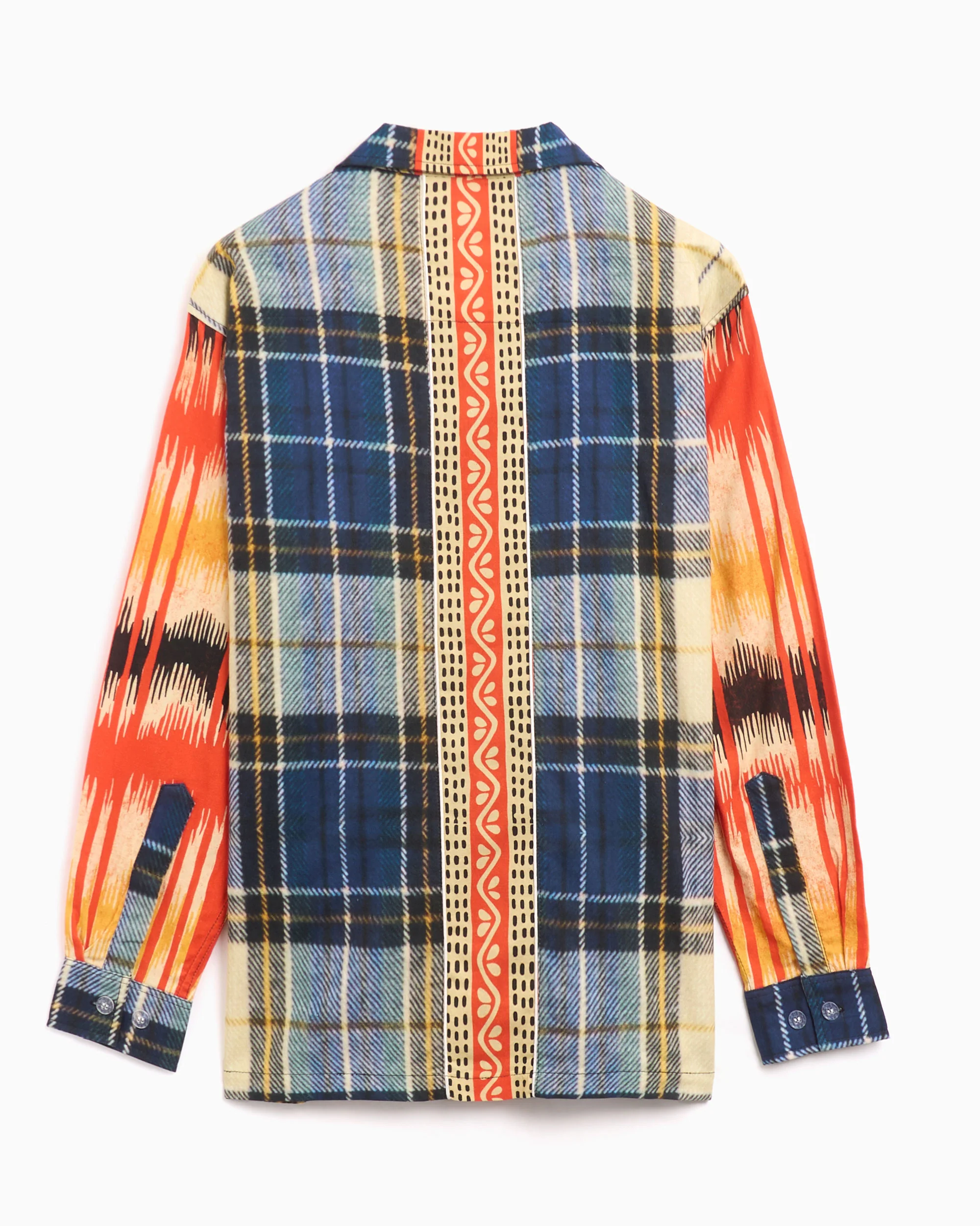 DEVÁ STATES Ikat Men's Long Sleeve Linen Shirt Herren-T-Shirt - Image 3