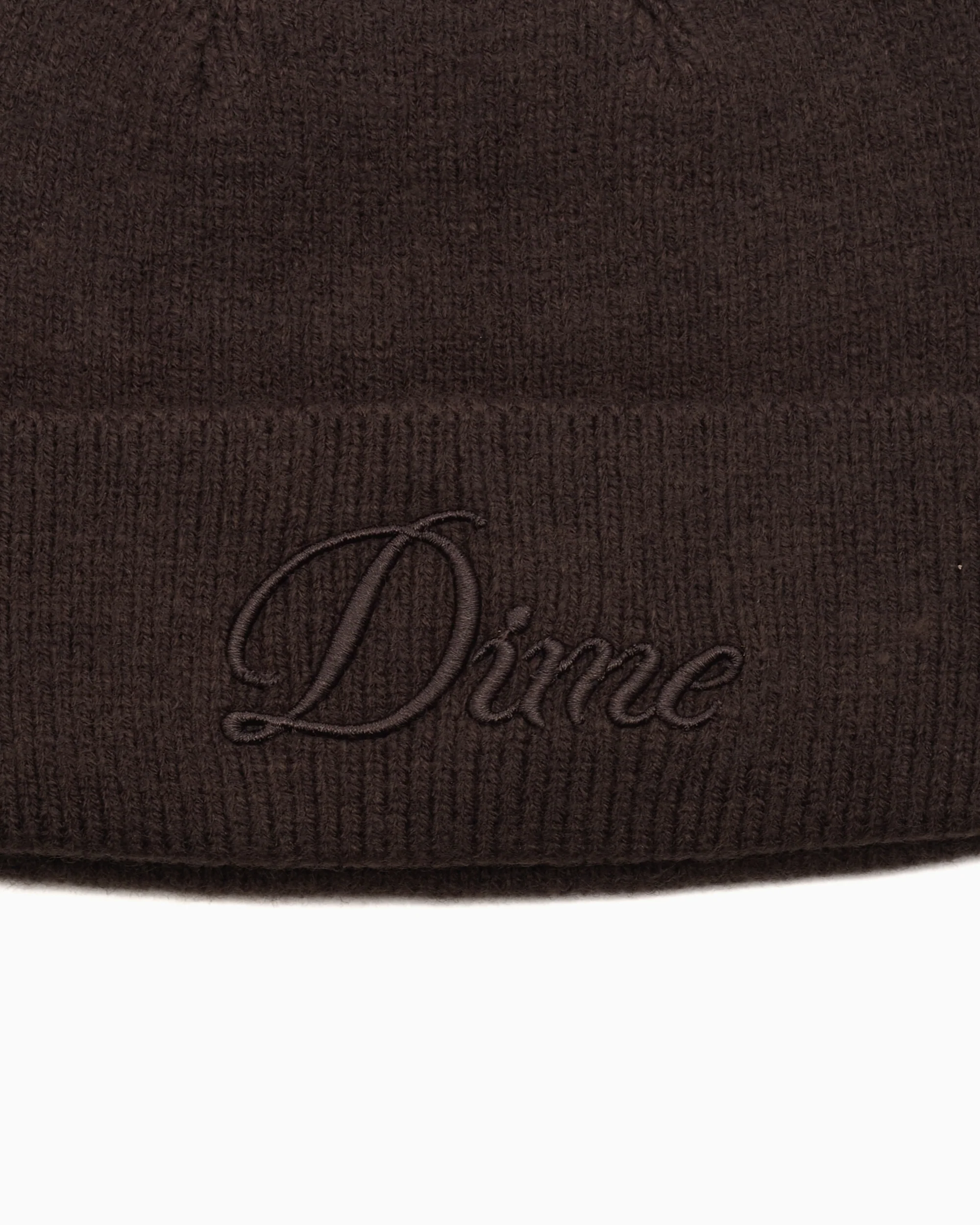 Dime MTL Cursive Unisex Wool Fold Beanie Unisex Mütze - Image 2