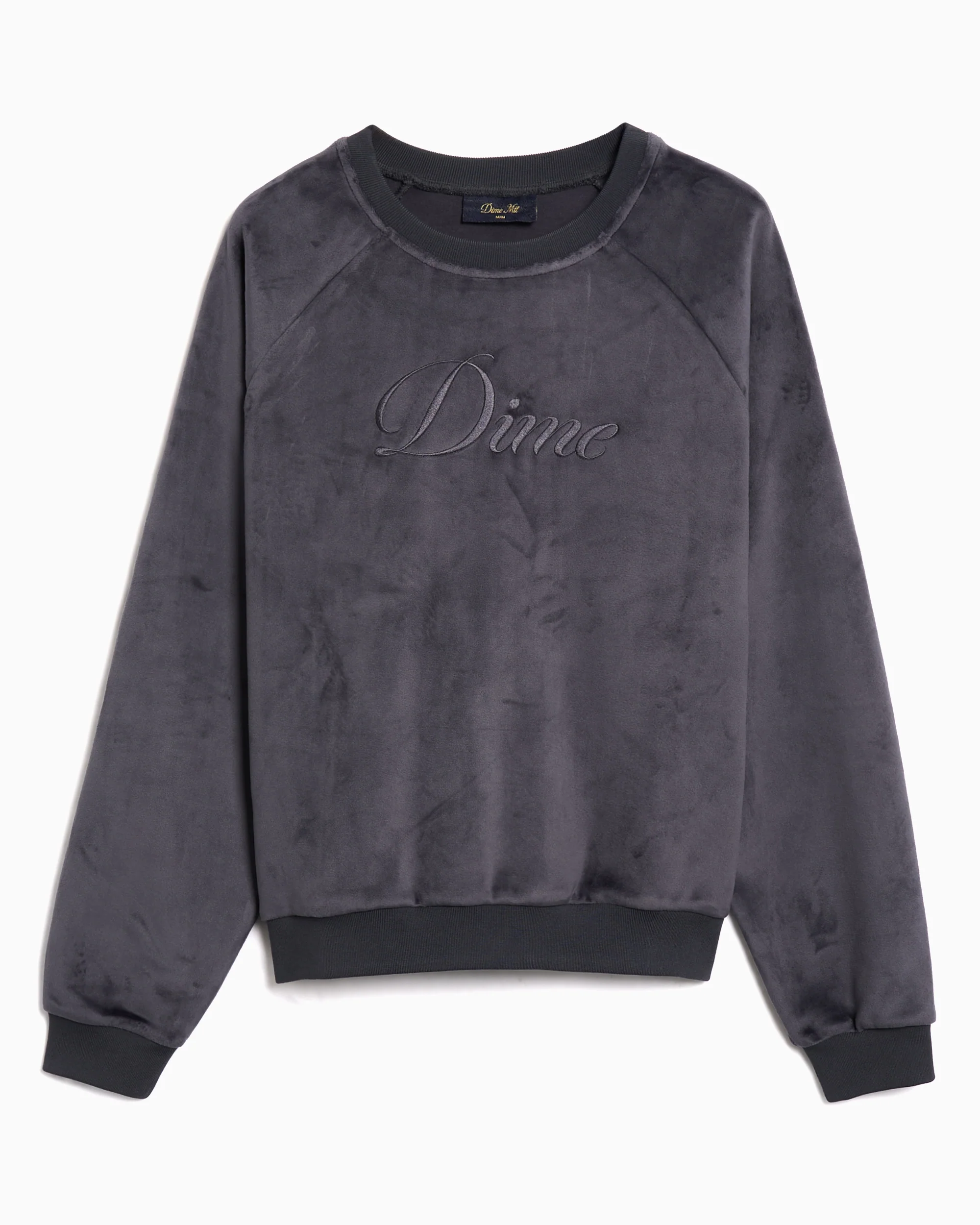 Dime MTL Cursive Velvet Herren-Sweatshirt mit Logo