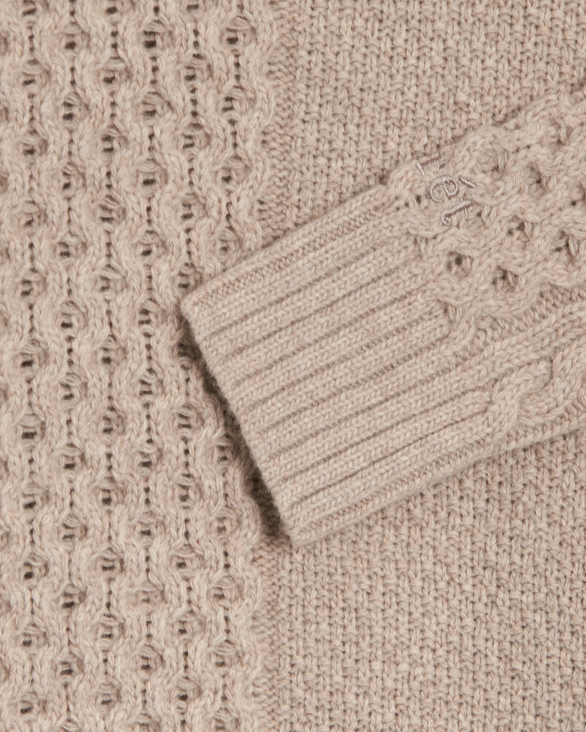 Forét Hybrid Men's Cable Knit Sweater Herren-Pullover - Image 4