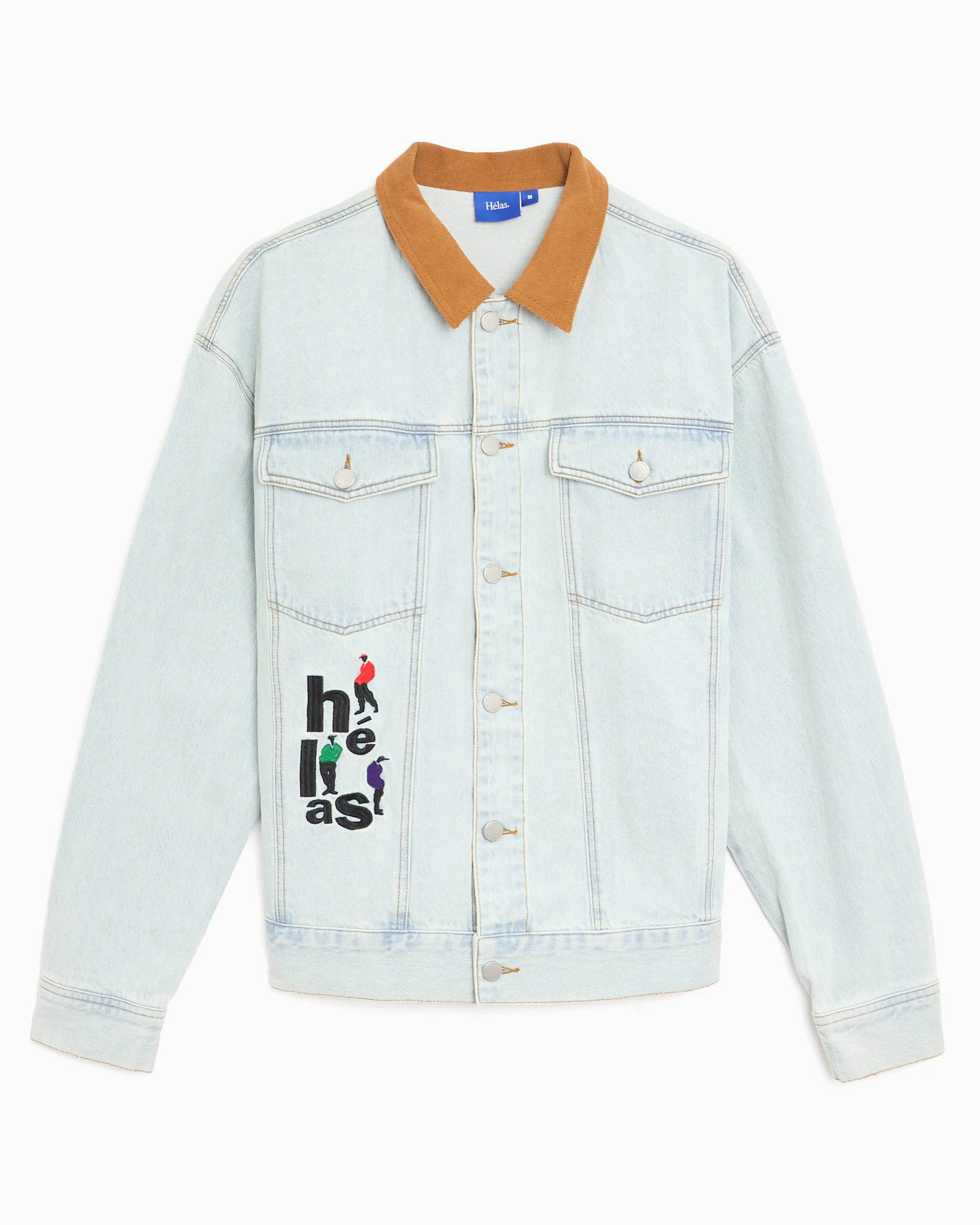Hélas. Jazzy Herren-Denimjacke mit bestickt