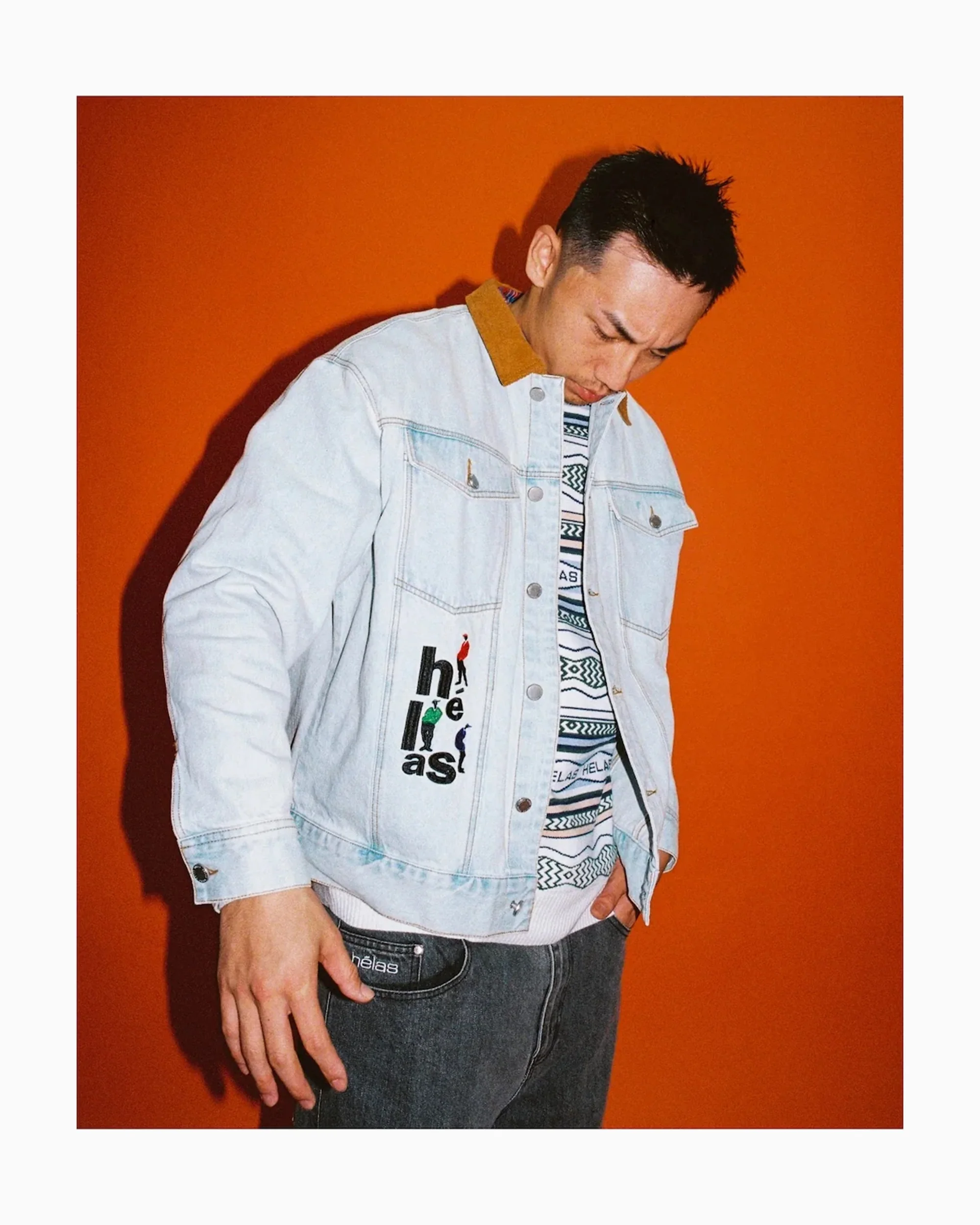 Hélas. Jazzy Herren-Denimjacke mit bestickt - Image 3