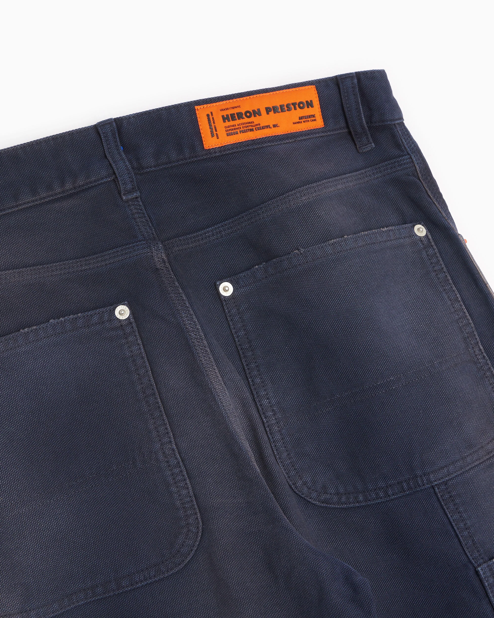 Heron Preston Distressed Canvas Men's Carpenter Pants Herren-Hosen - Image 4