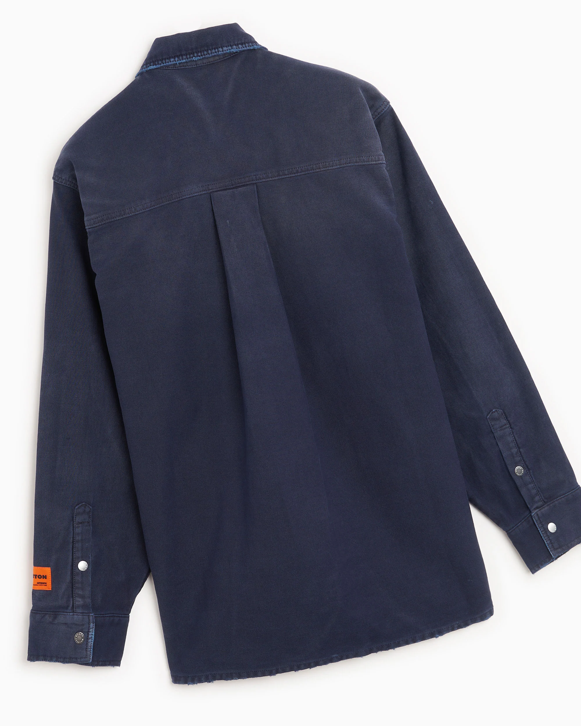 Heron Preston Distressed Canvas Men's Shirt Herren-Hemd - Image 4