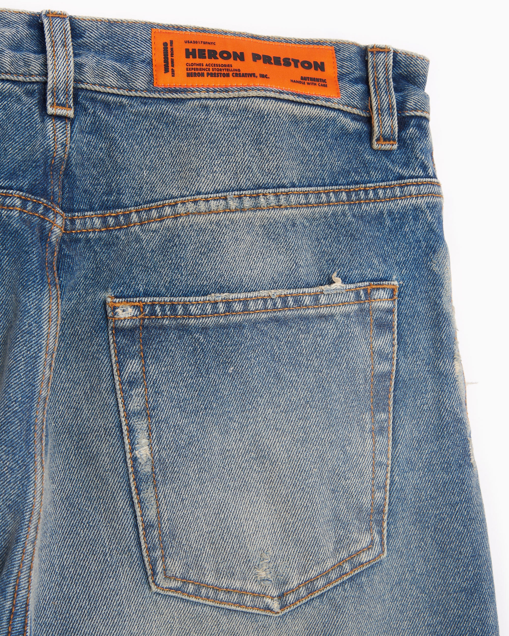 Heron Preston Distressed Regular Men's Pants Herren-Jeans - Image 6
