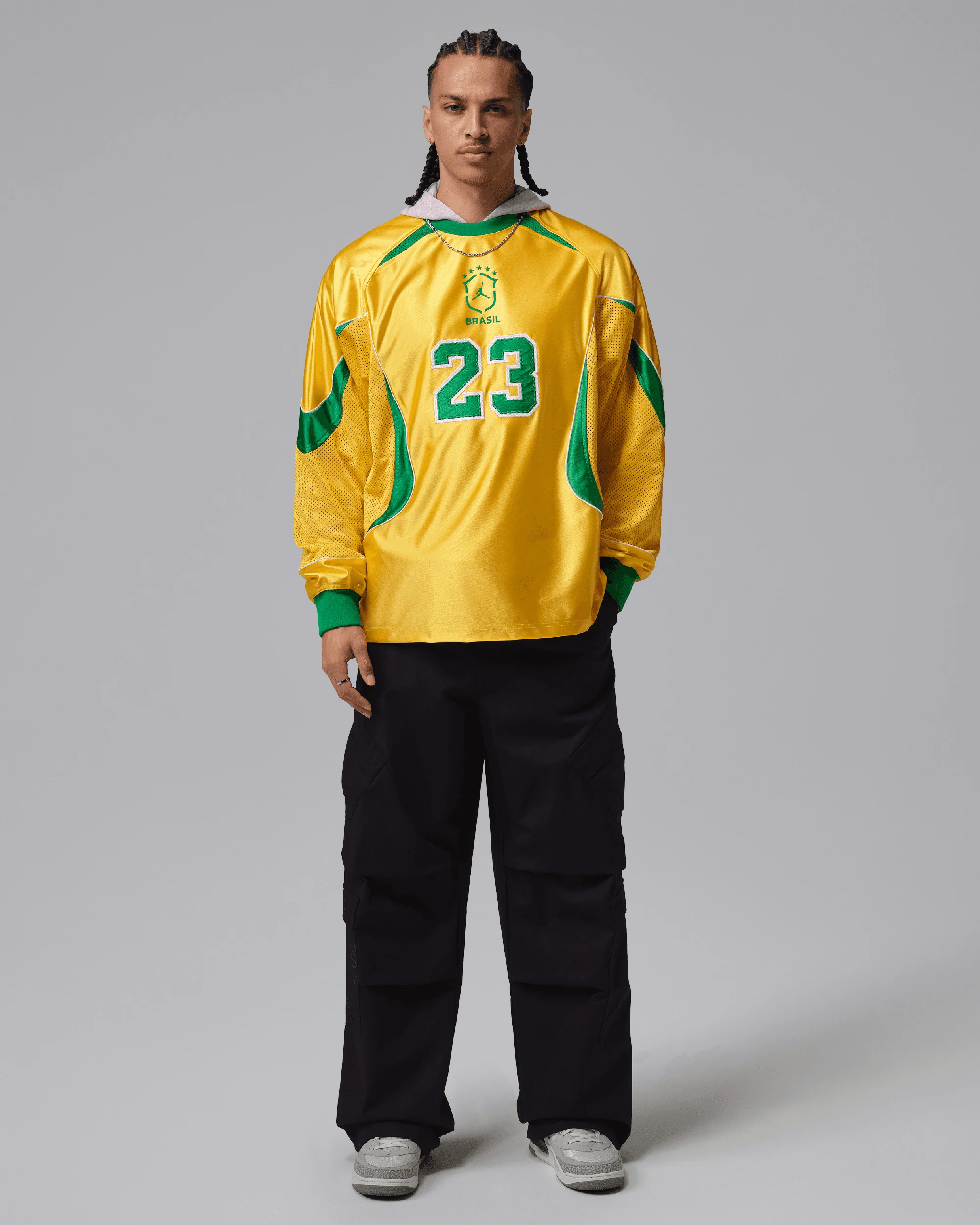 Jordan Brasil Goalkeeper Relaxed Herren-Jersey T-Shirt mit Logo und mit langen Ärmeln - Image 2