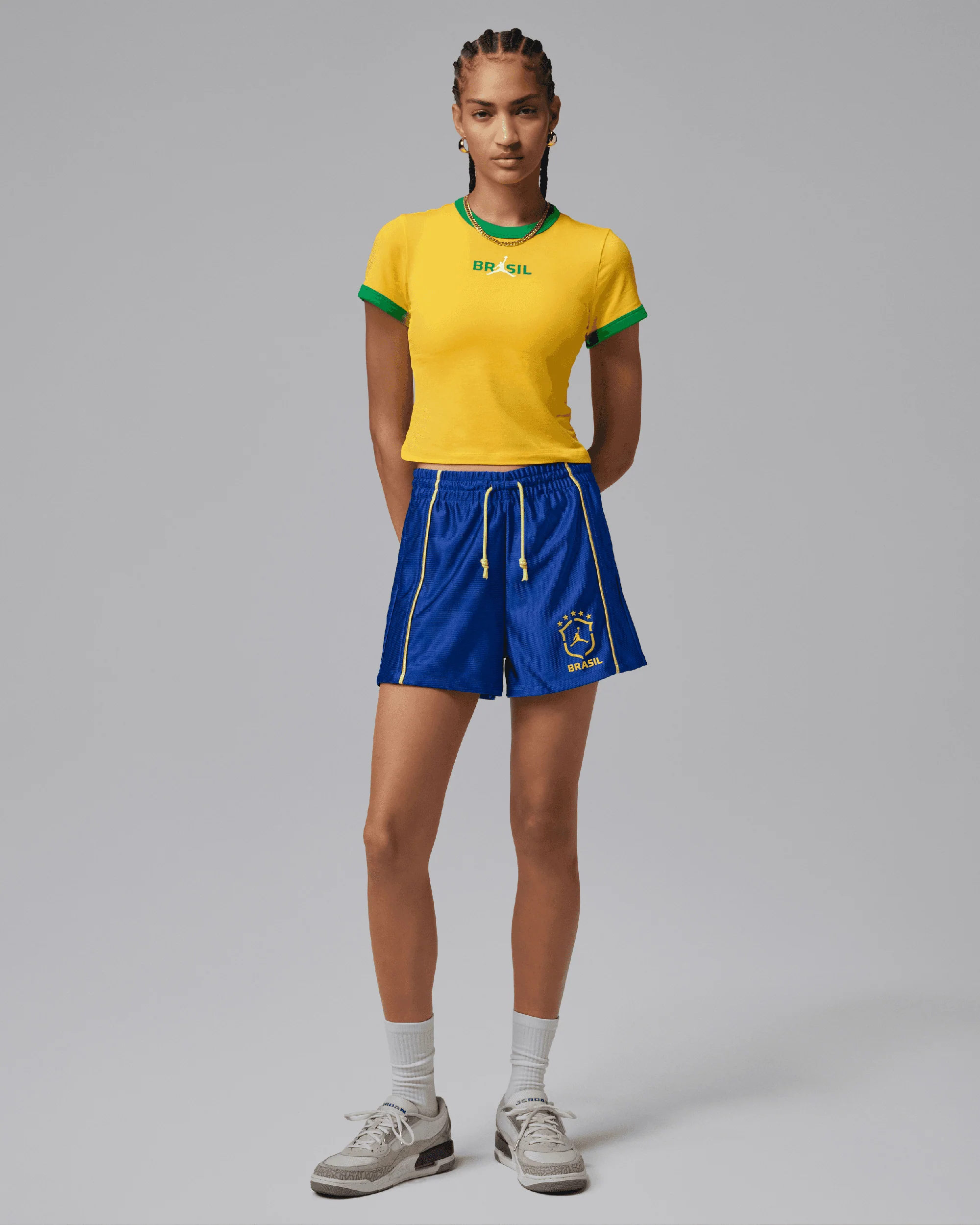 Jordan Brooklyn Brasil Damen-Shorts mit Logo - Image 2