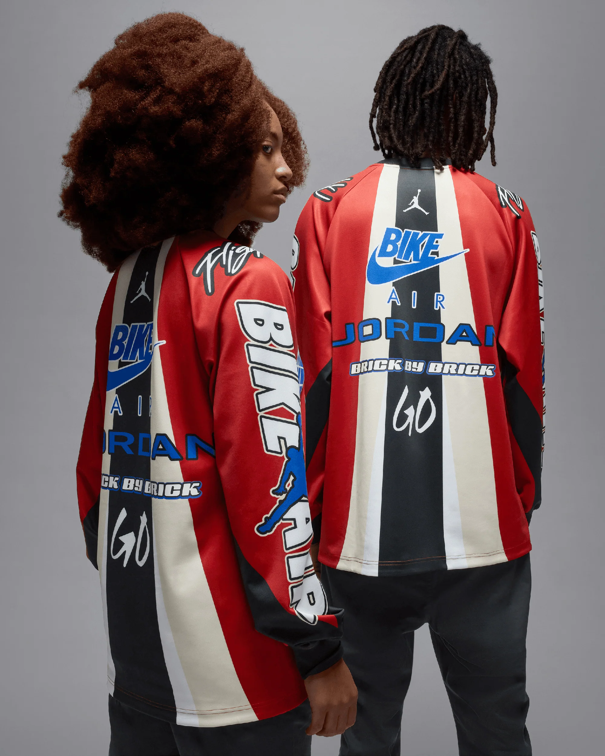Jordan x Nigel Sylvester Bike Men's Long Sleeve T-Shirt Oversize Herren-T-Shirt - Image 3