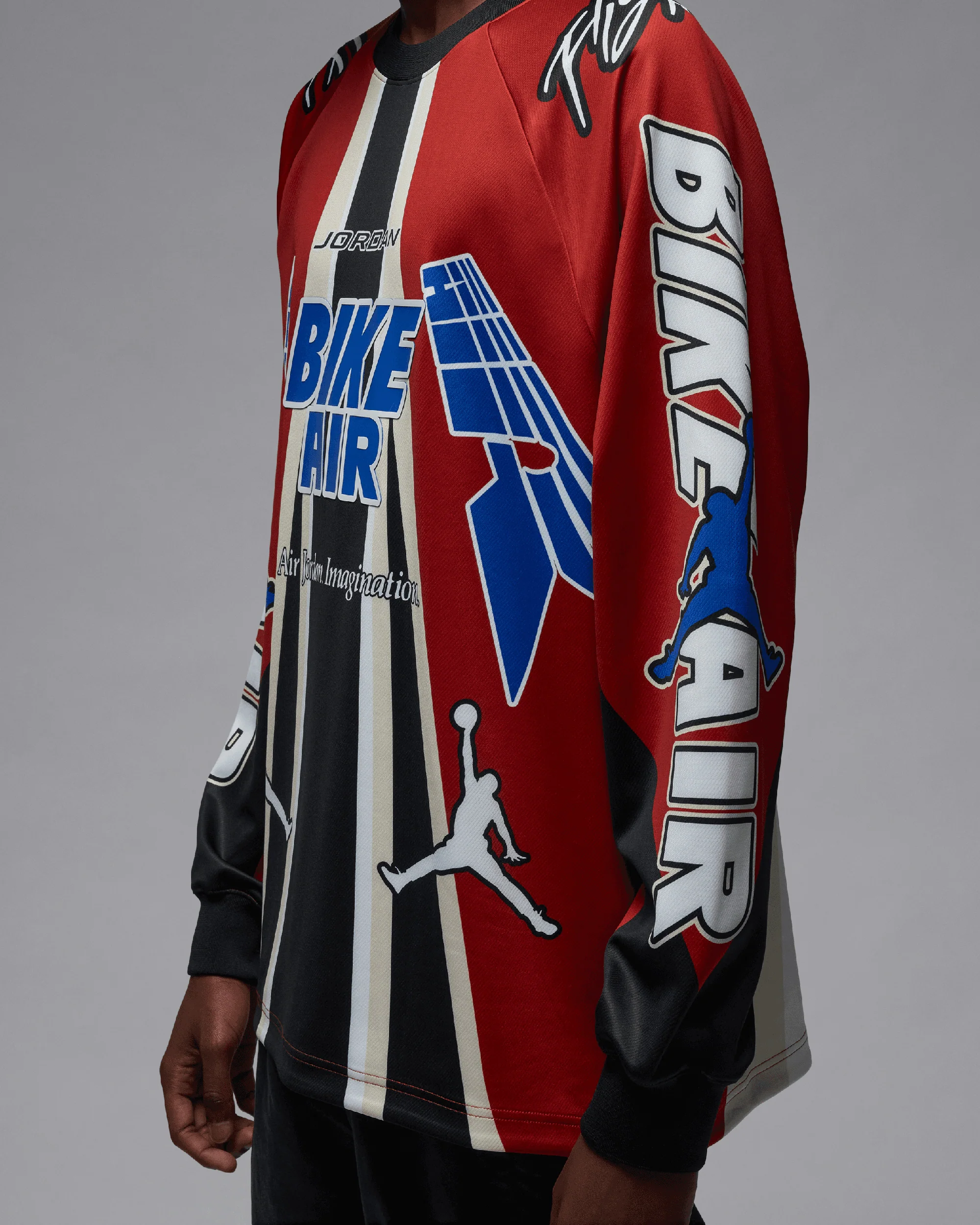 Jordan x Nigel Sylvester Bike Men's Long Sleeve T-Shirt Oversize Herren-T-Shirt - Image 5