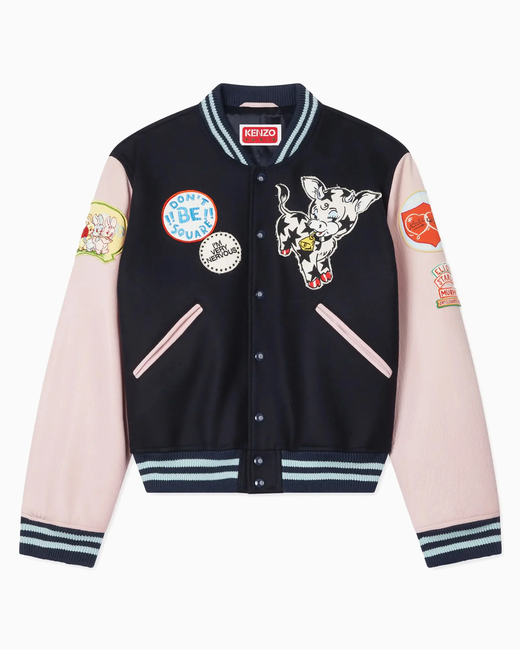 Kenzo "Badges" Boxy Herren-Bomberjacke mit bestickt