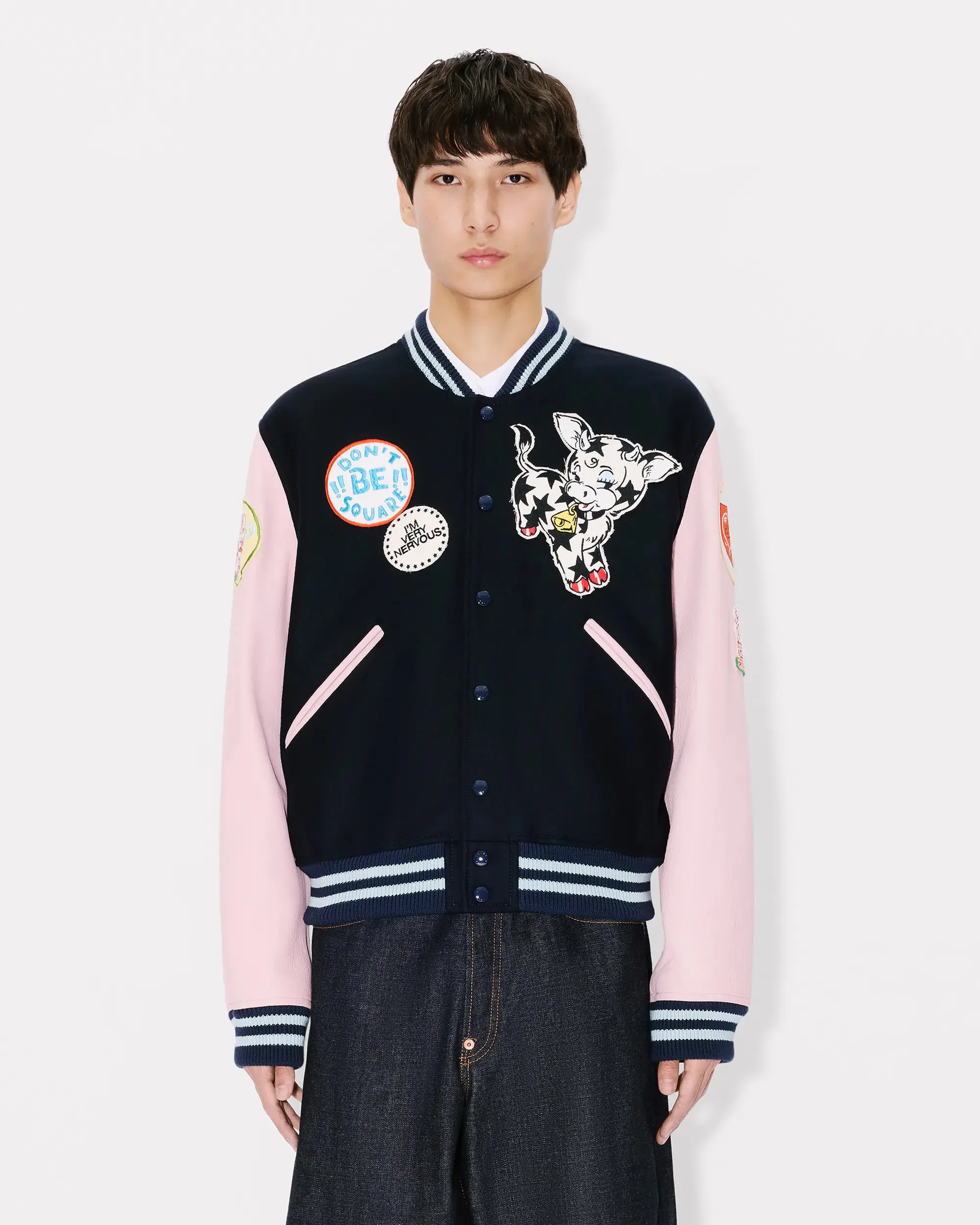 Kenzo "Badges" Boxy Herren-Bomberjacke mit bestickt - Image 3