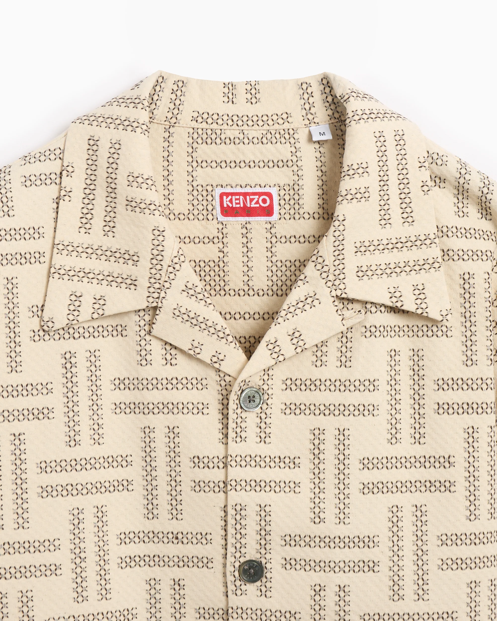 Kenzo Weave Hawaiian Men's Short Sleeve Shirt Herren-Hemd - Image 2