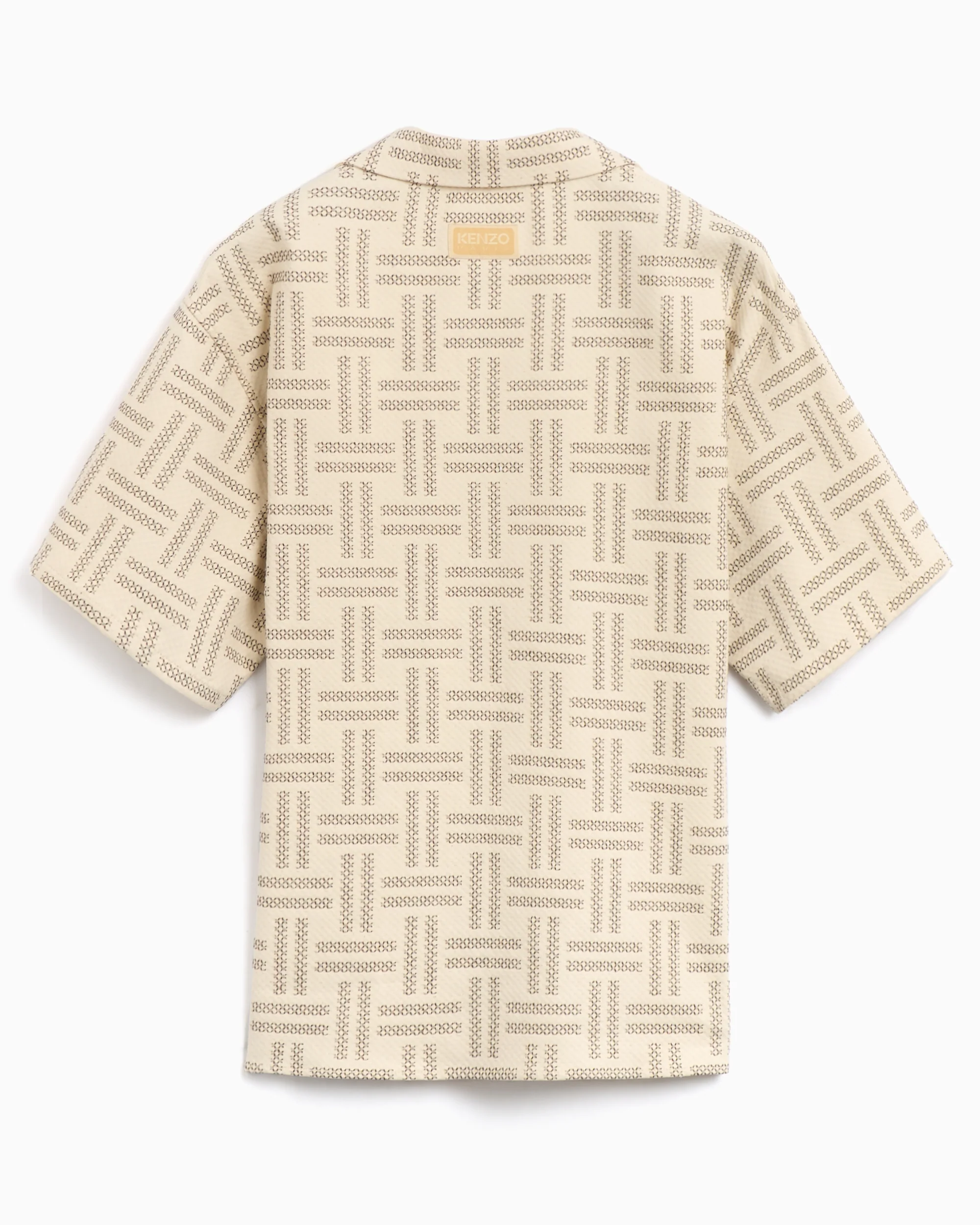 Kenzo Weave Hawaiian Men's Short Sleeve Shirt Herren-Hemd - Image 4