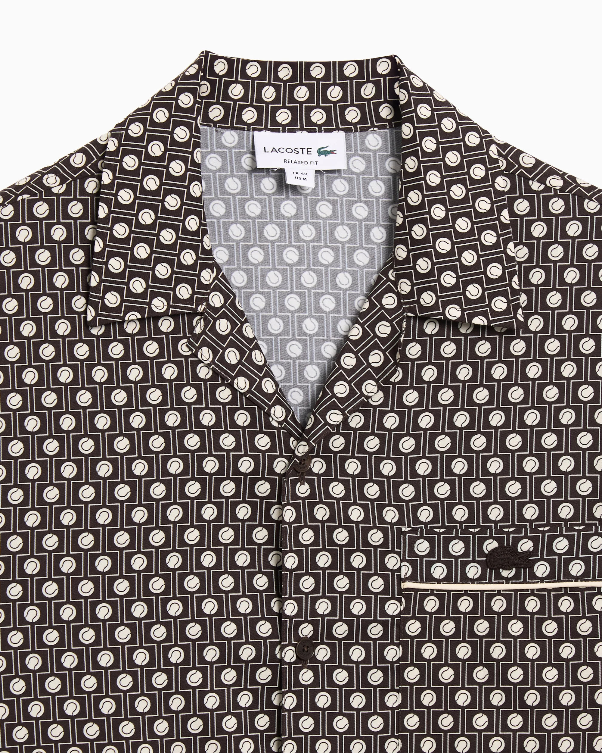 Lacoste Relaxed Herren-Hemd mit Grafik und mit kurzen Ärmeln - Image 2